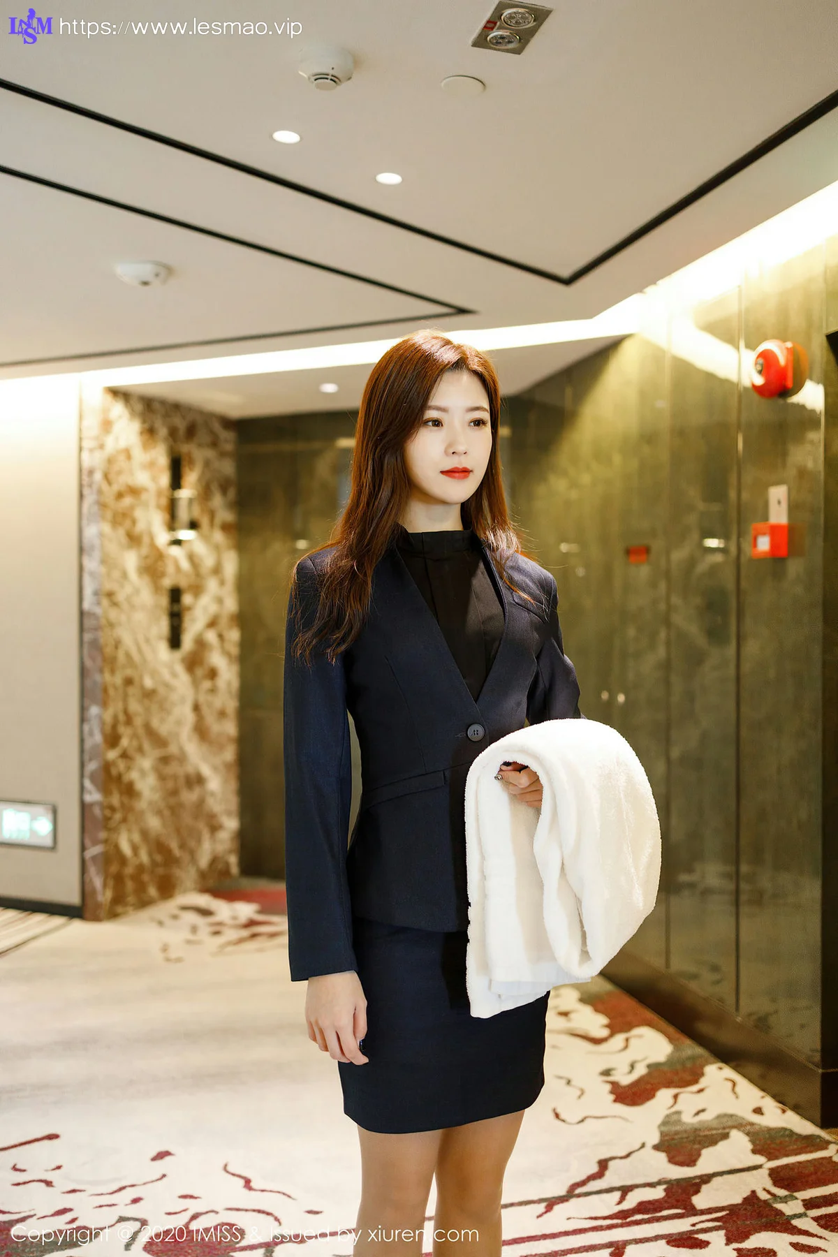 IMiss 爱蜜社 Vol.491 杨紫嫣cynthia 酒店管家制服嫩模 - 12
