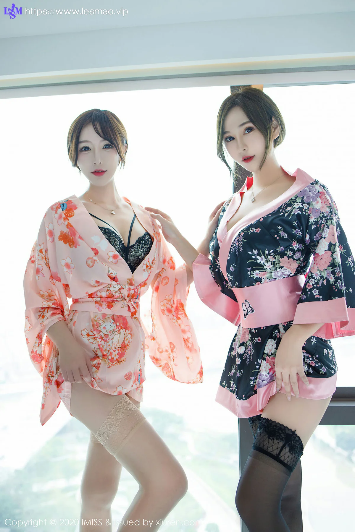 IMiss 爱蜜社 Vol.493 模特合辑 lavinia肉肉和lindalinda 性感丝袜 - 9