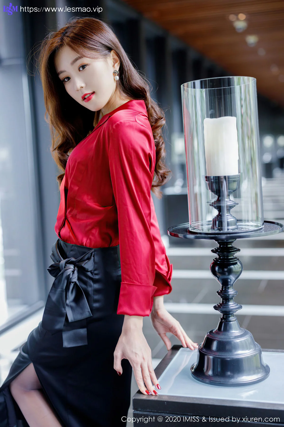 IMiss 爱蜜社 Vol.502 杨紫嫣cynthia 典雅礼裙魅惑丝袜 - 52