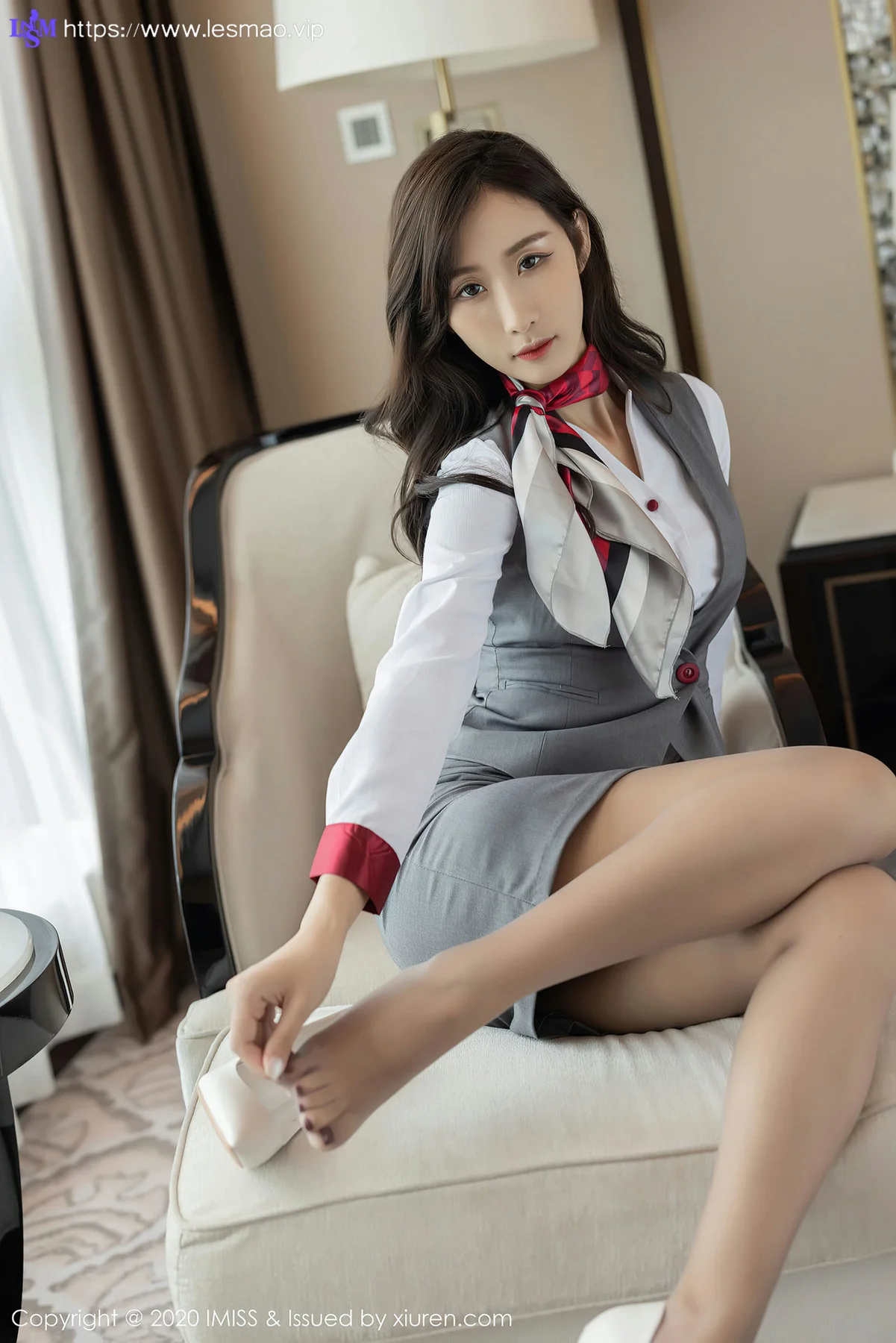 IMiss 爱蜜社 Vol.524 萌白酱 空姐制服 - 16