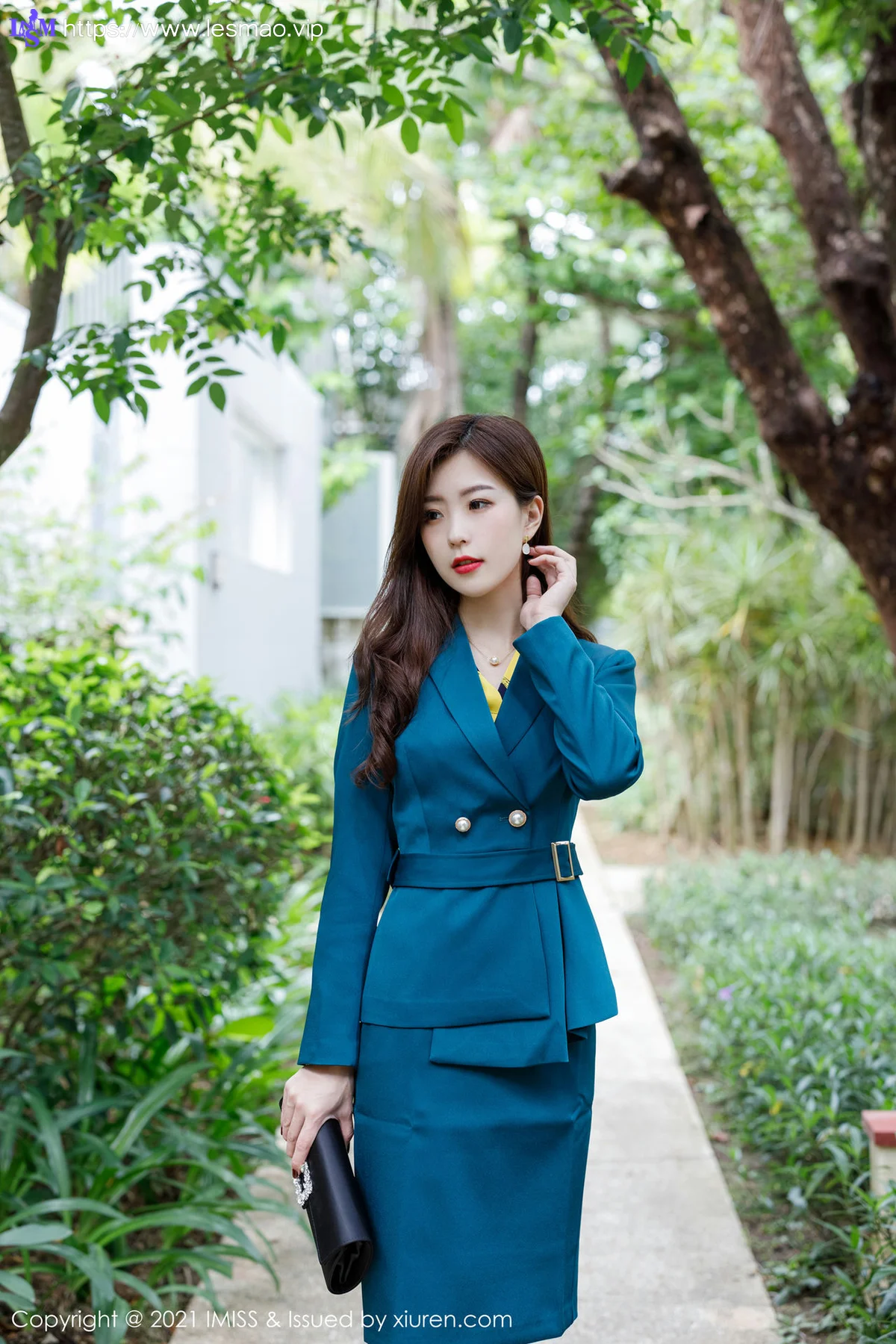 IMiss 爱蜜社 Vol.551 蕾丝吊袜 杨紫嫣 现代职场ol - 1