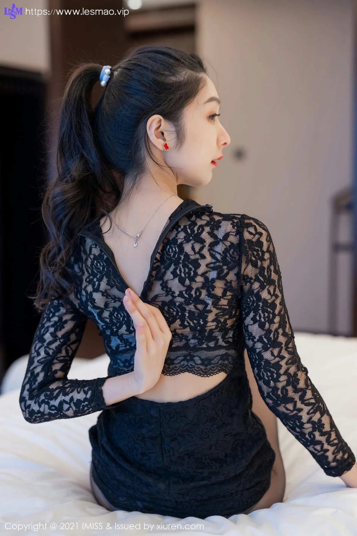 IMiss 爱蜜社 Vol.566 黑色贵妇服饰 Angela00 性感写真 - 19
