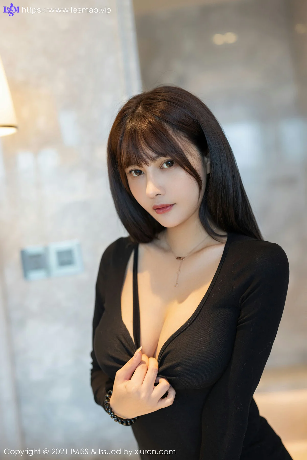 IMiss 爱蜜社 Vol.585 黑色魅惑 萌奈子 - 12