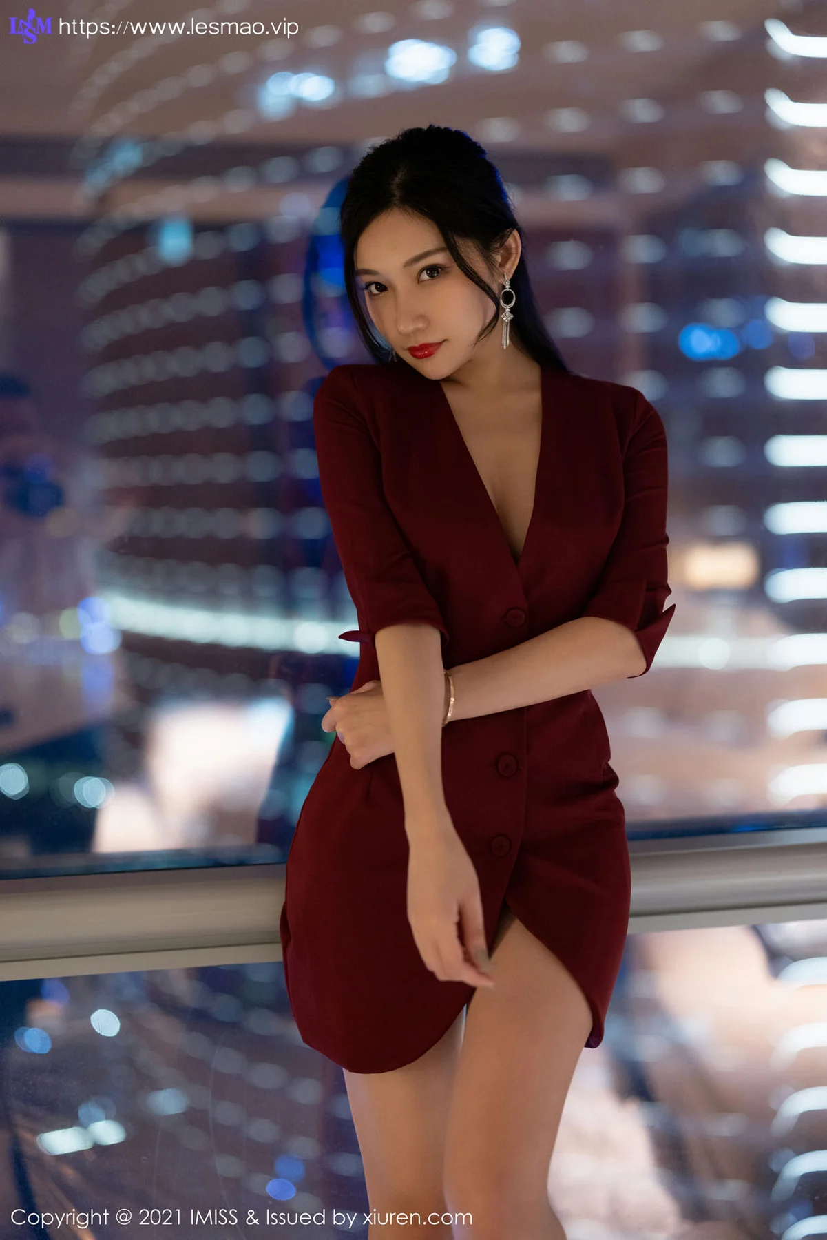IMiss 爱蜜社 Vol.598 魅惑黑丝 小狐狸Kathryn 性感写真3 - 21