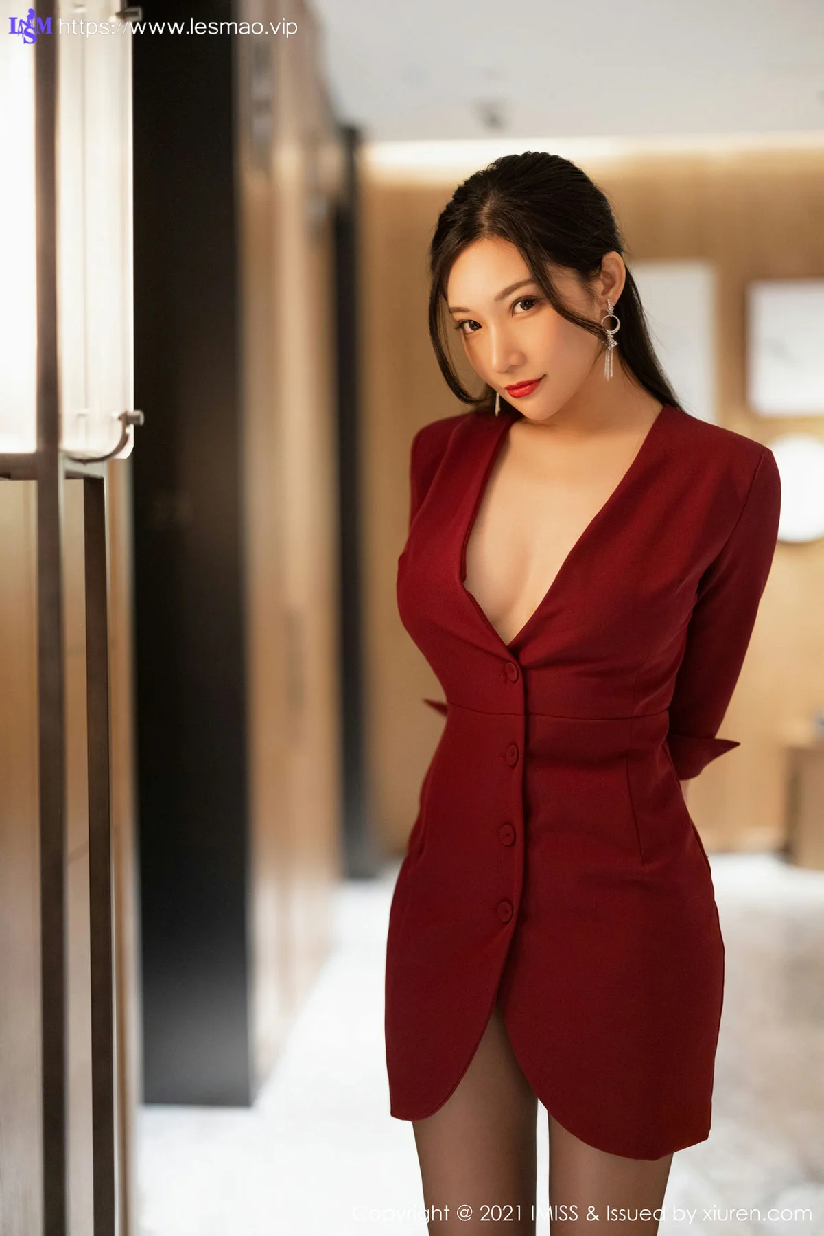 IMiss 爱蜜社 Vol.598 魅惑黑丝 小狐狸Kathryn 性感写真3 - 30