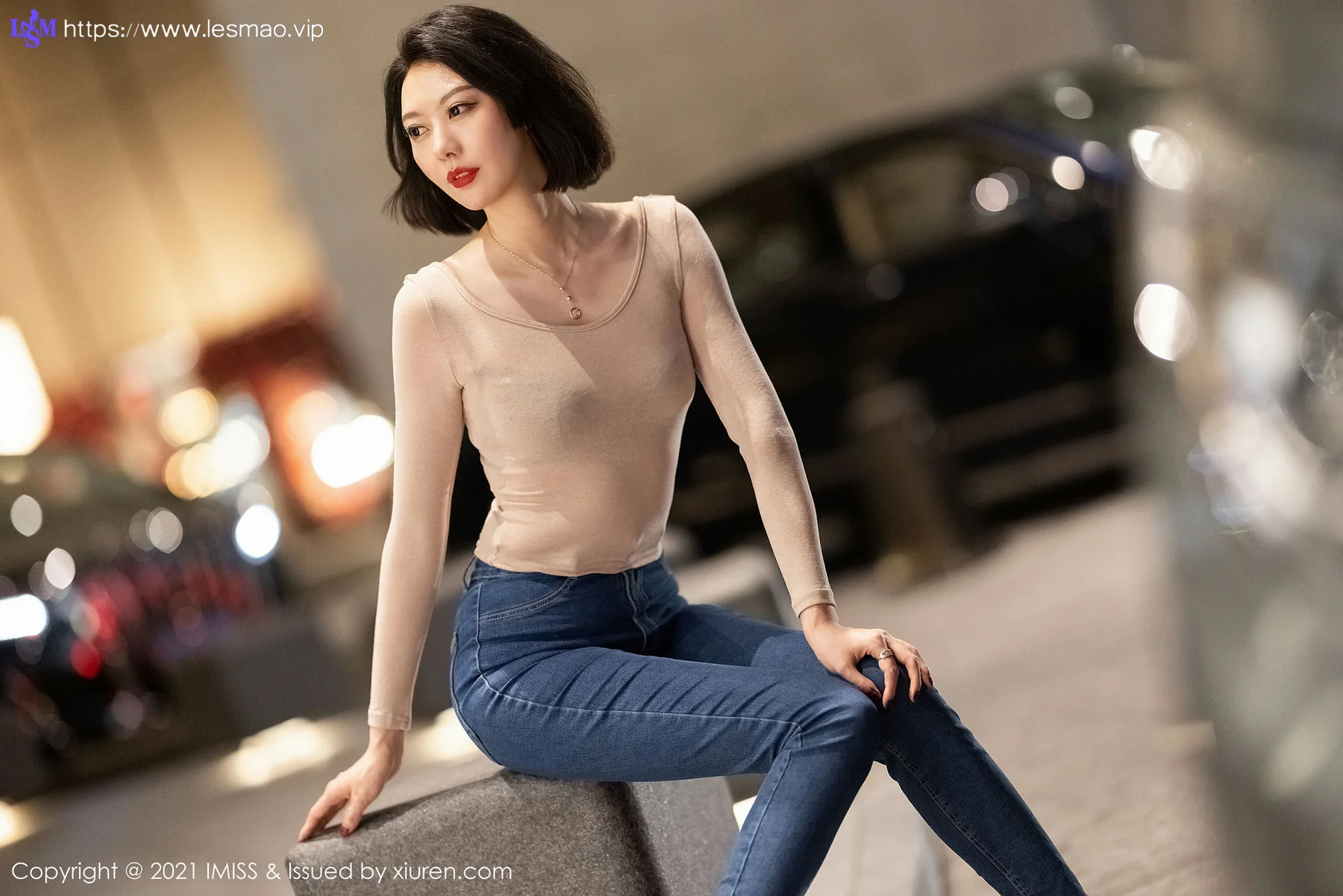IMiss 爱蜜社 Vol.600 外拍牛仔  艺轩 气质美女写真2 - 11
