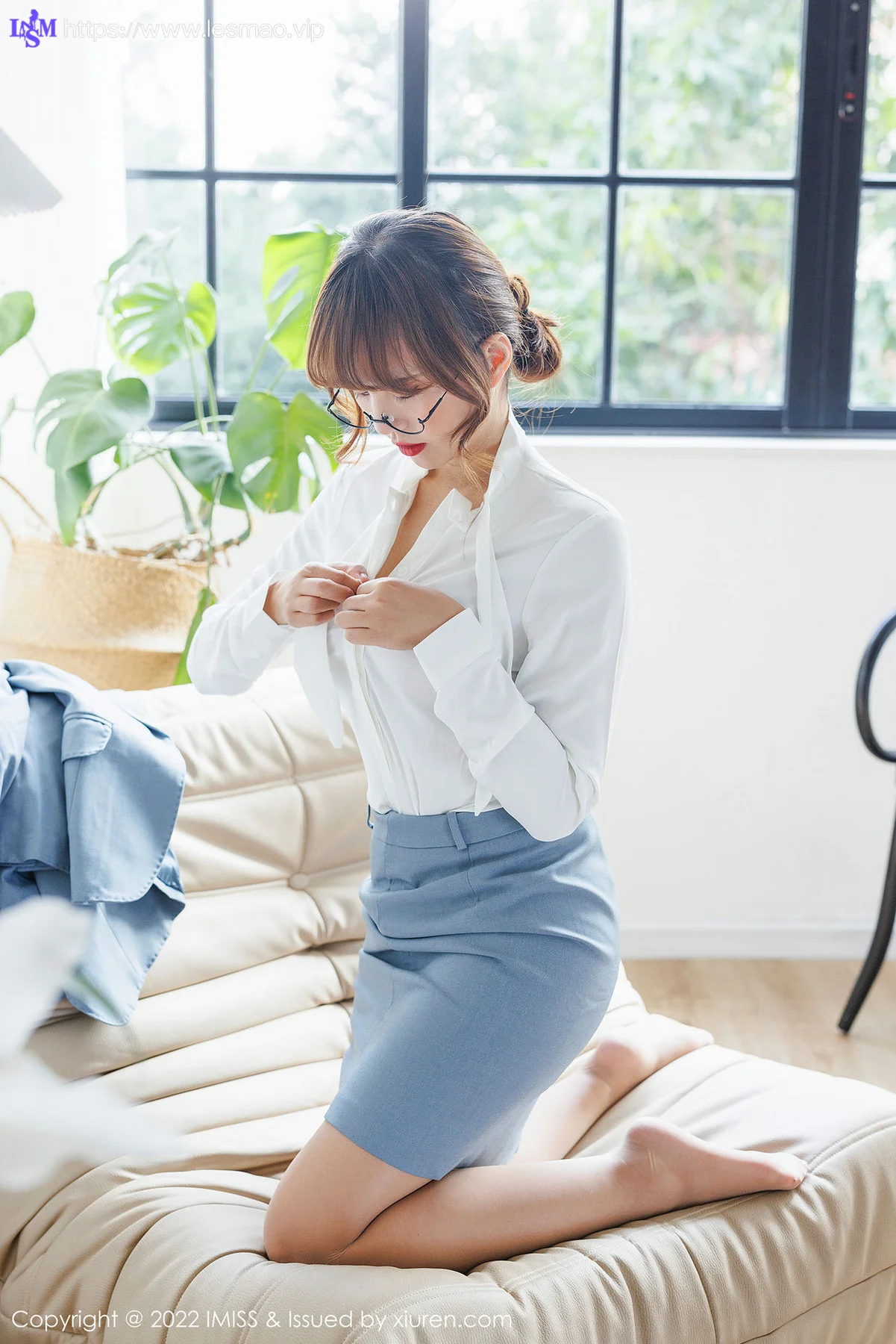 IMiss 爱蜜社 Vol.658 新人模特 张思允Nice 红色蕾丝内衣写真11 - 21