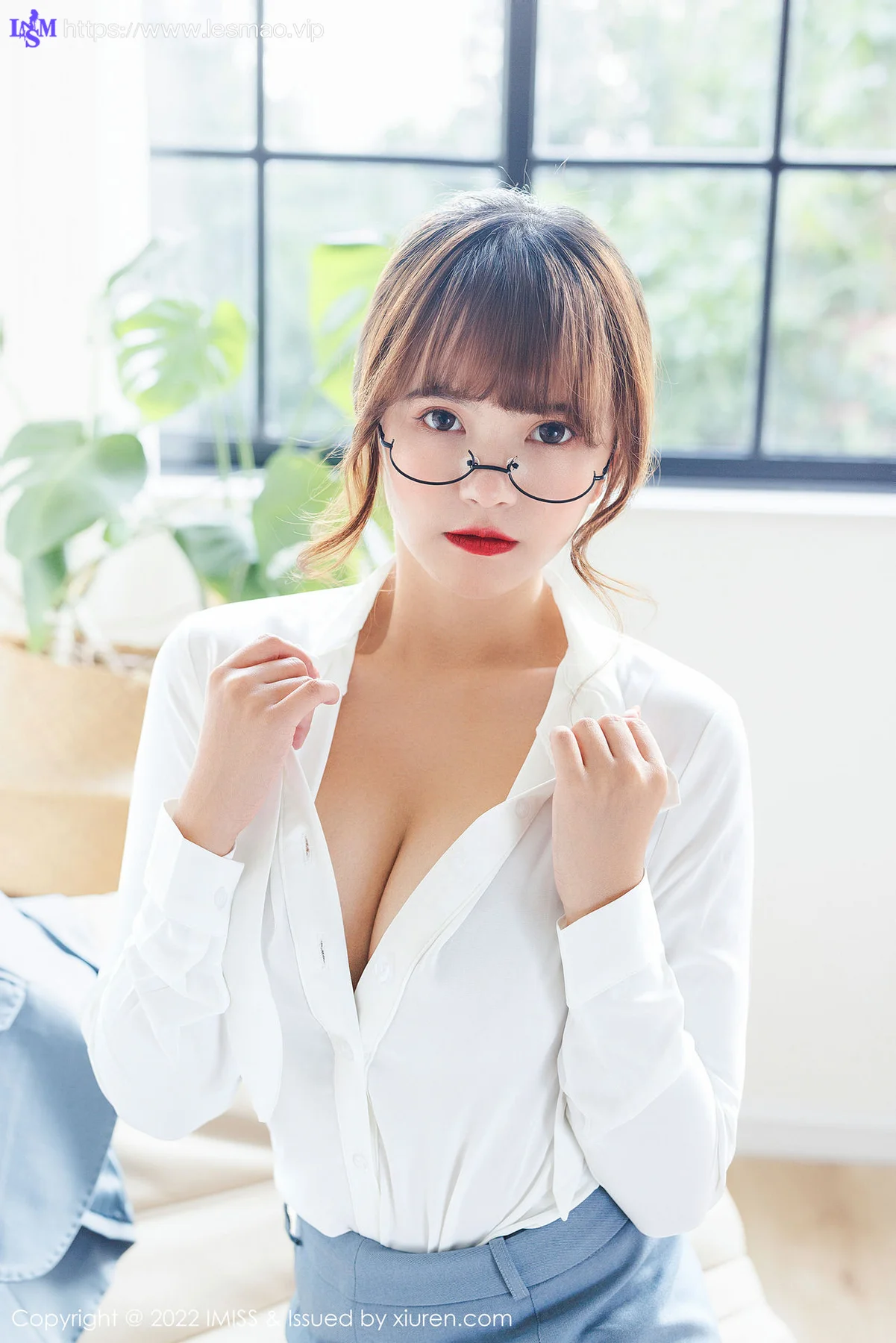 IMiss 爱蜜社 Vol.658 新人模特 张思允Nice 红色蕾丝内衣写真11 - 22