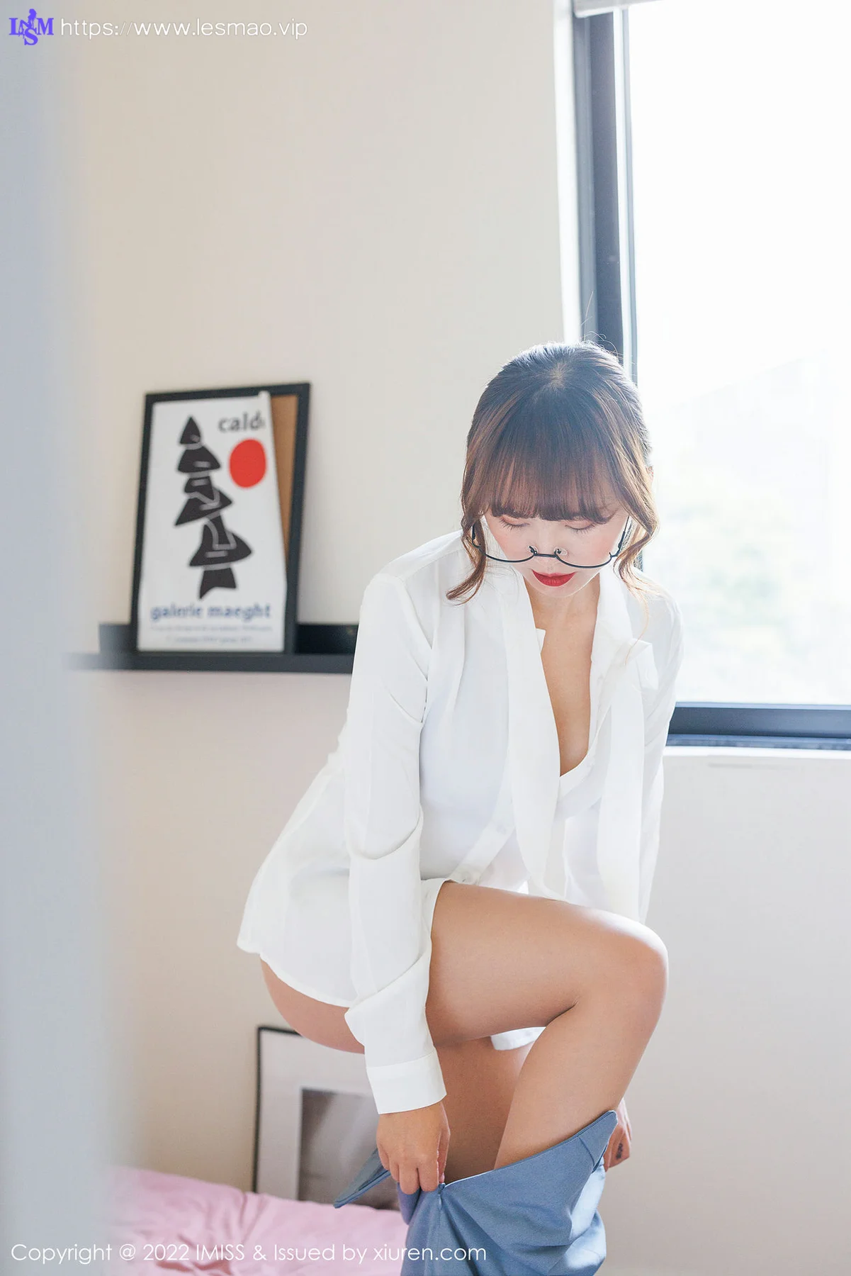 IMiss 爱蜜社 Vol.658 新人模特 张思允Nice 红色蕾丝内衣写真11 - 27