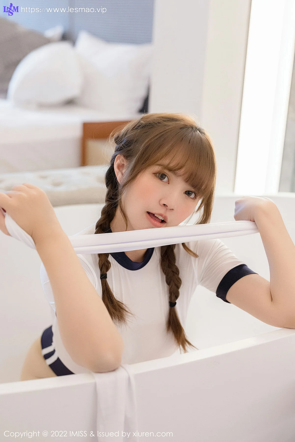 IMiss 爱蜜社 Vol.681 白色丝袜 张思允Nice 新人模特2 - 54