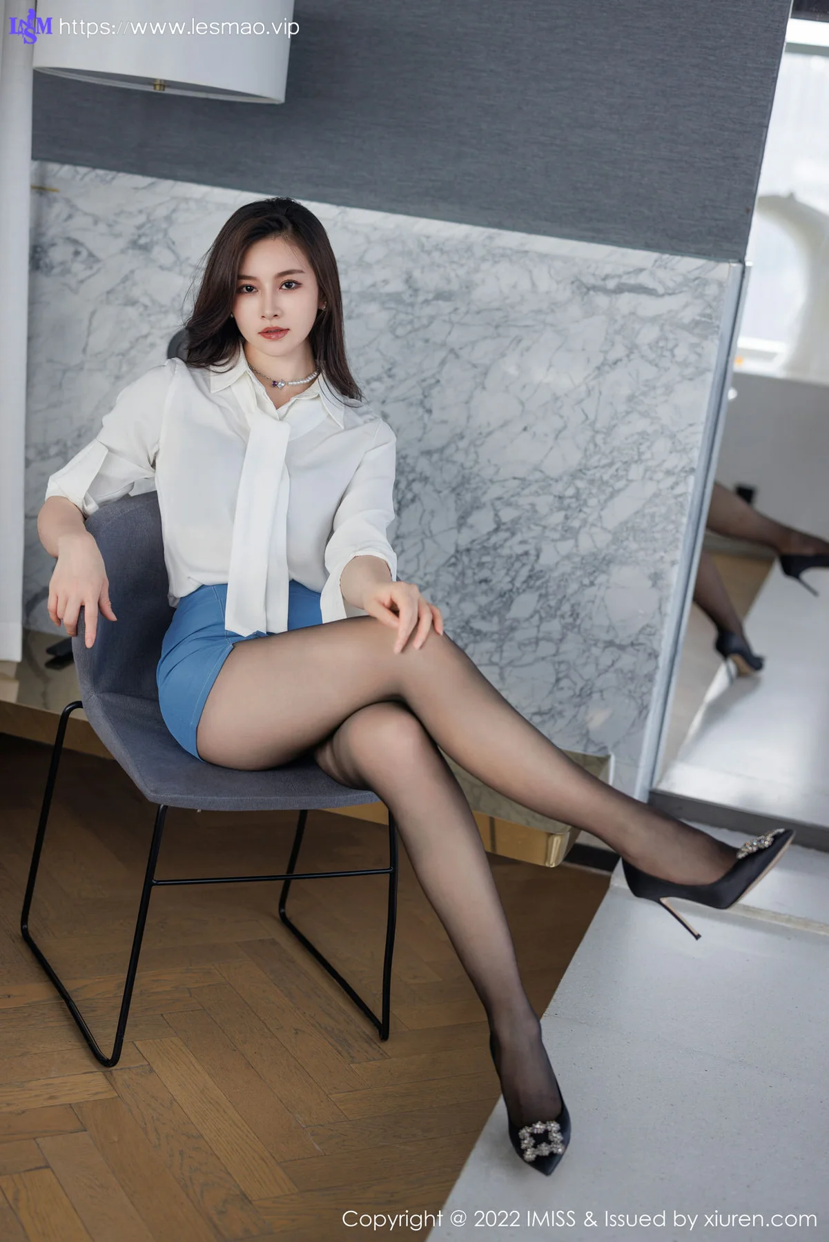 IMiss 爱蜜社 Vol.700 Vanessa 黑色蕾丝内衣性感写真 - 13