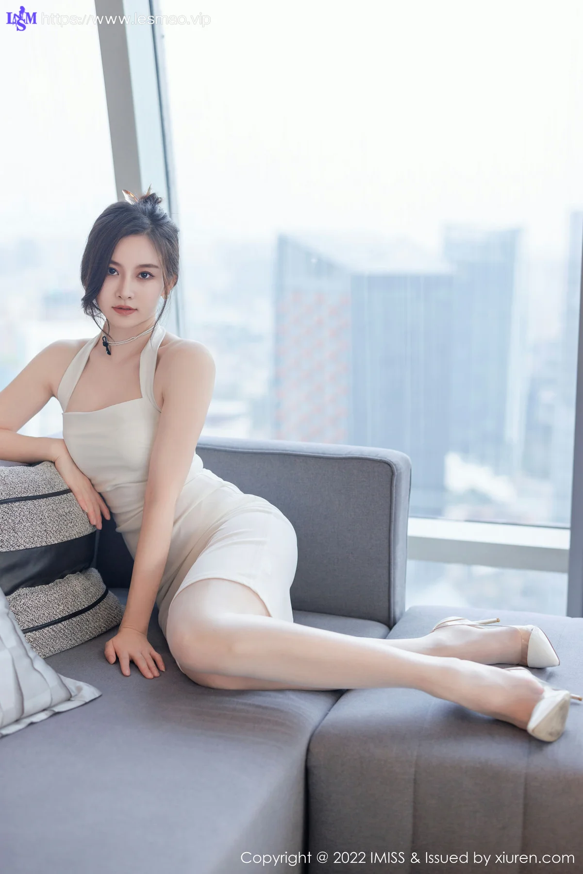 IMiss 爱蜜社 Vol.705 Vanessa 湿身白色内衣 - 26