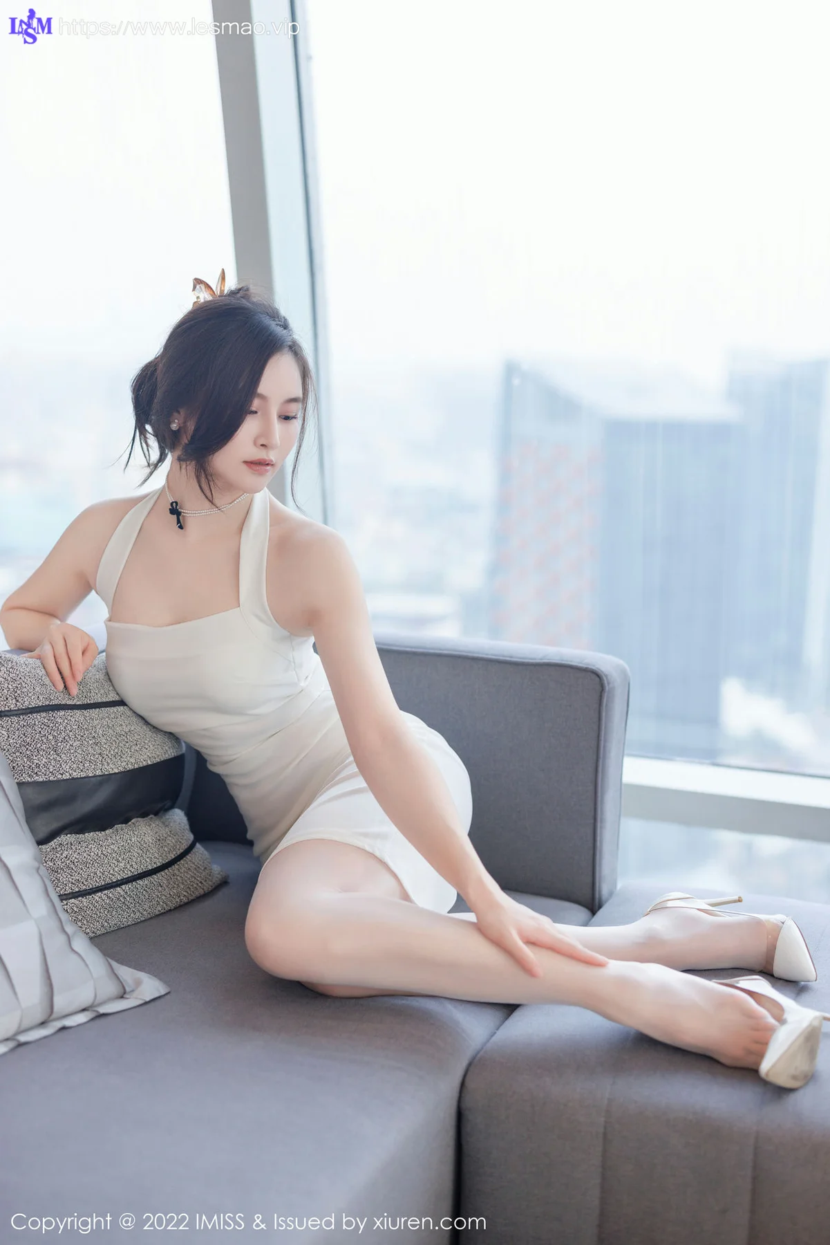 IMiss 爱蜜社 Vol.705 Vanessa 湿身白色内衣 - 27
