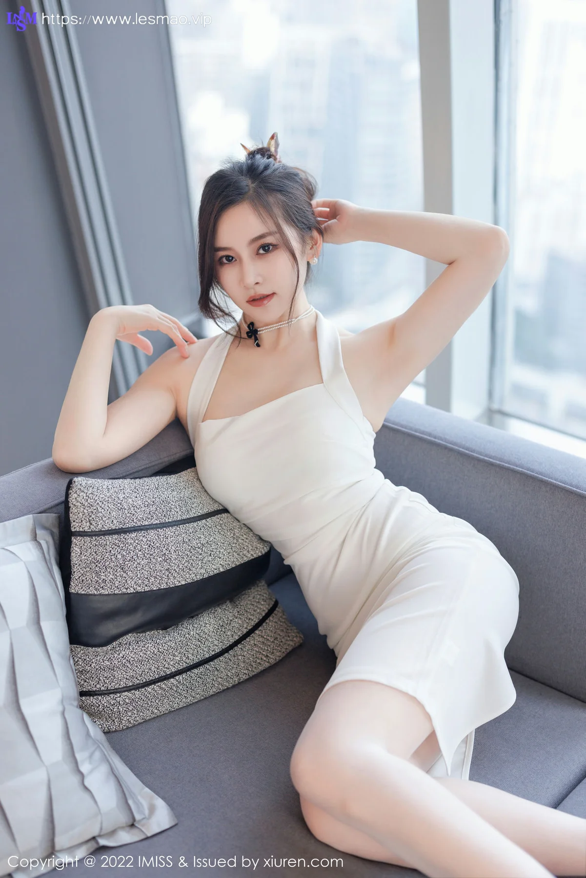 IMiss 爱蜜社 Vol.705 Vanessa 湿身白色内衣 - 28