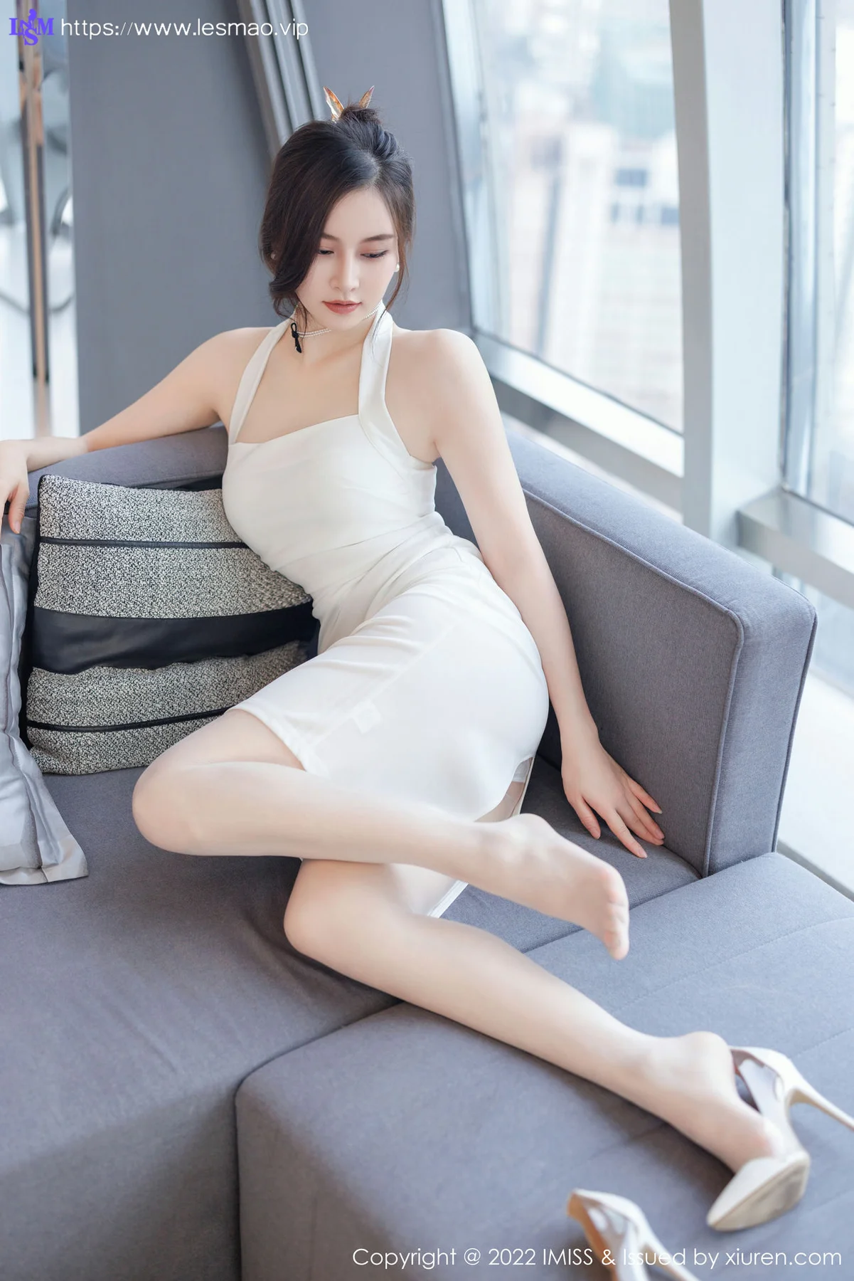 IMiss 爱蜜社 Vol.705 Vanessa 湿身白色内衣 - 31