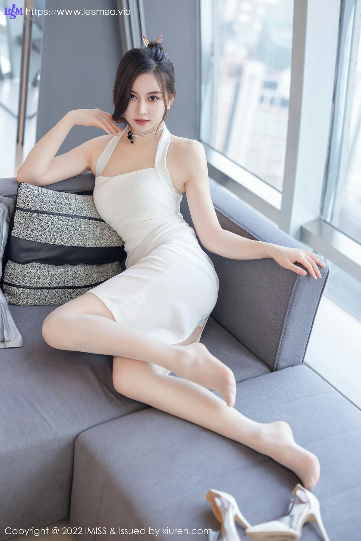 IMiss 爱蜜社 Vol.705 Vanessa 湿身白色内衣 - 32