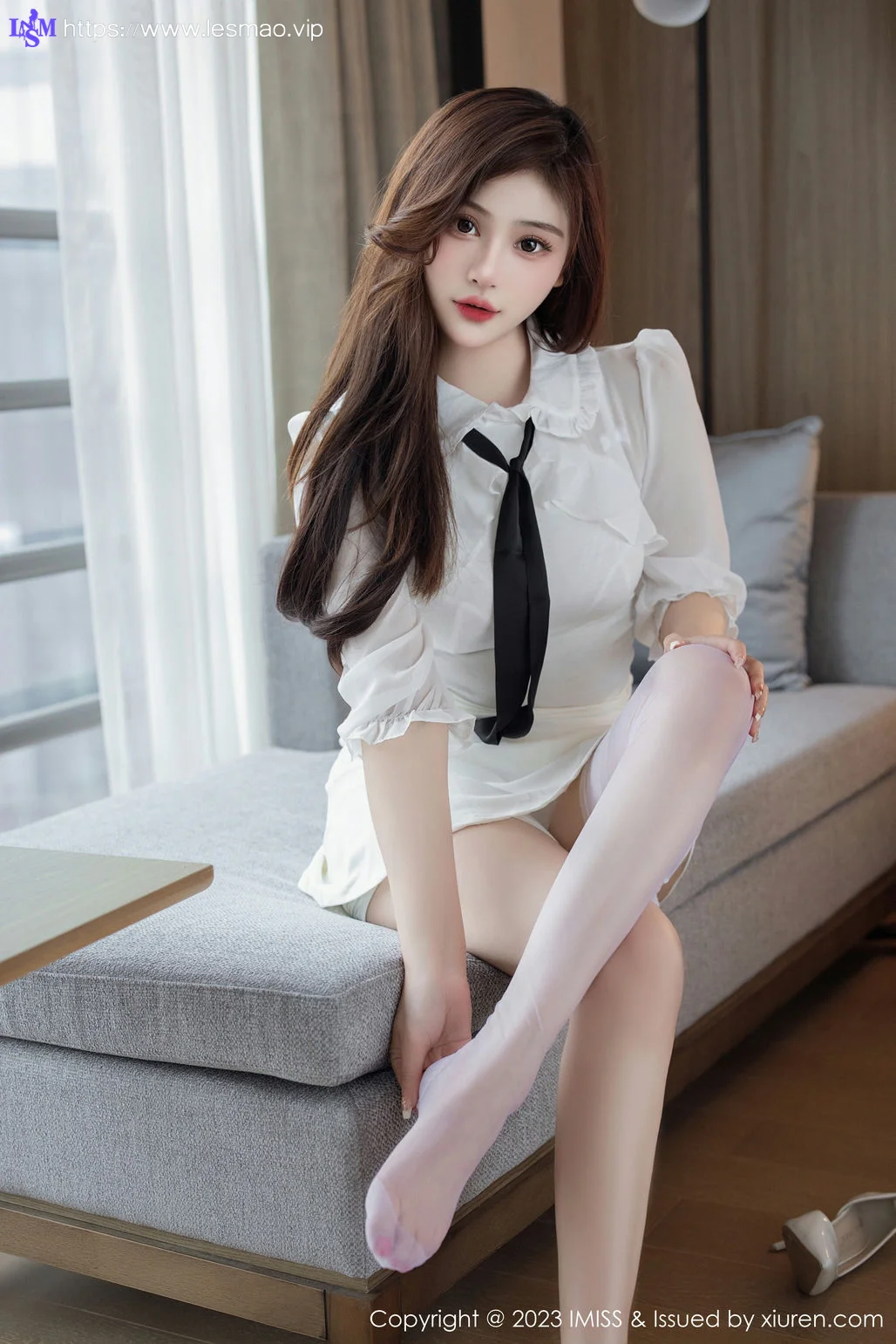 IMiss 爱蜜社 Vol.712 Lavinia肉肉 白色蕾丝内衣写真 - 19