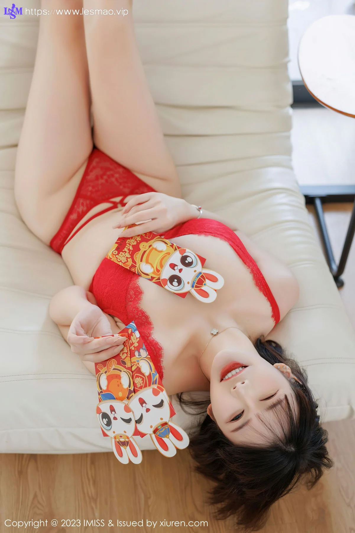 IMiss 爱蜜社 Vol.716 Evon陈赞之 红色旗袍最新性感写真 - 40