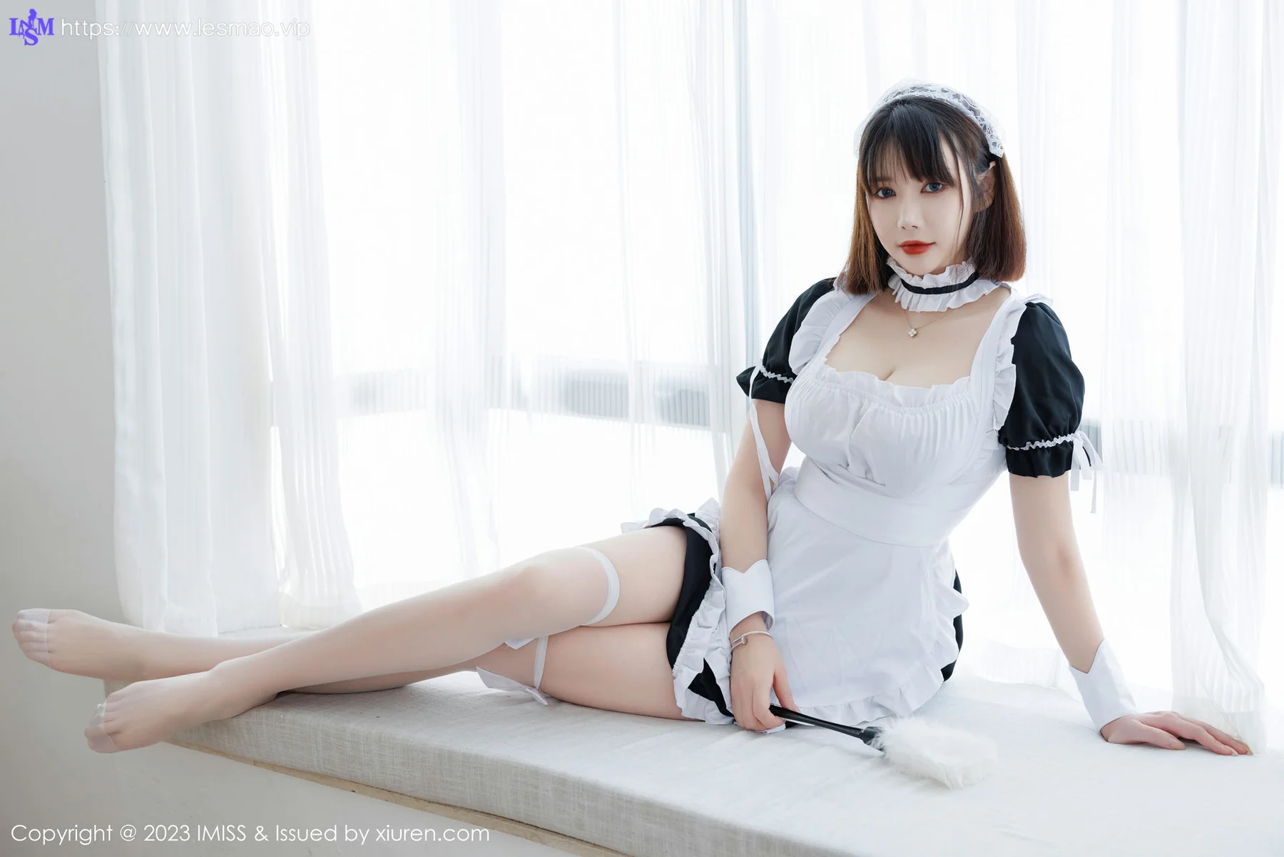 IMiss 爱蜜社 Vol.720 Evon陈赞之 黑白女仆最新性感写真 - 15