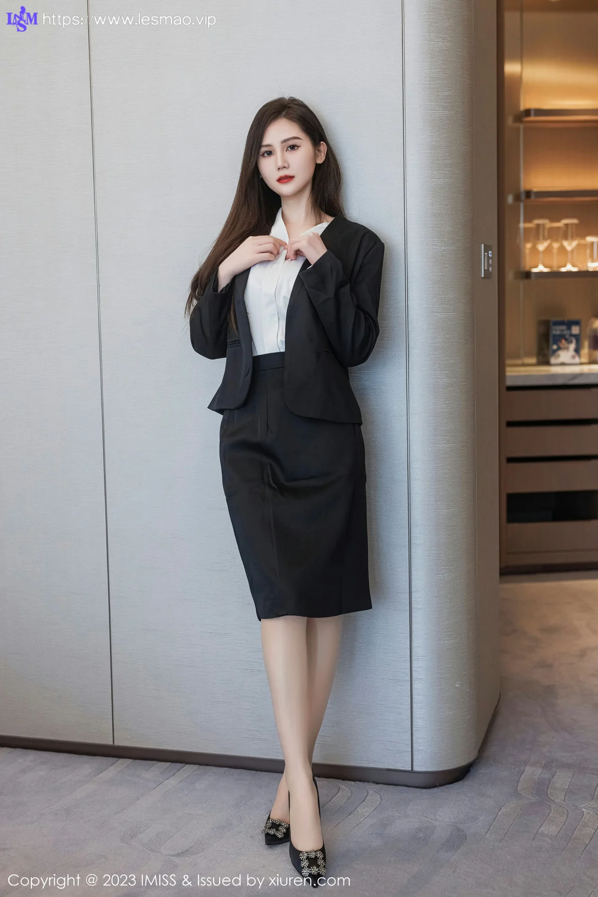 IMiss 爱蜜社 Vol.739 SISY思 黑色Ol性感写真 - 6