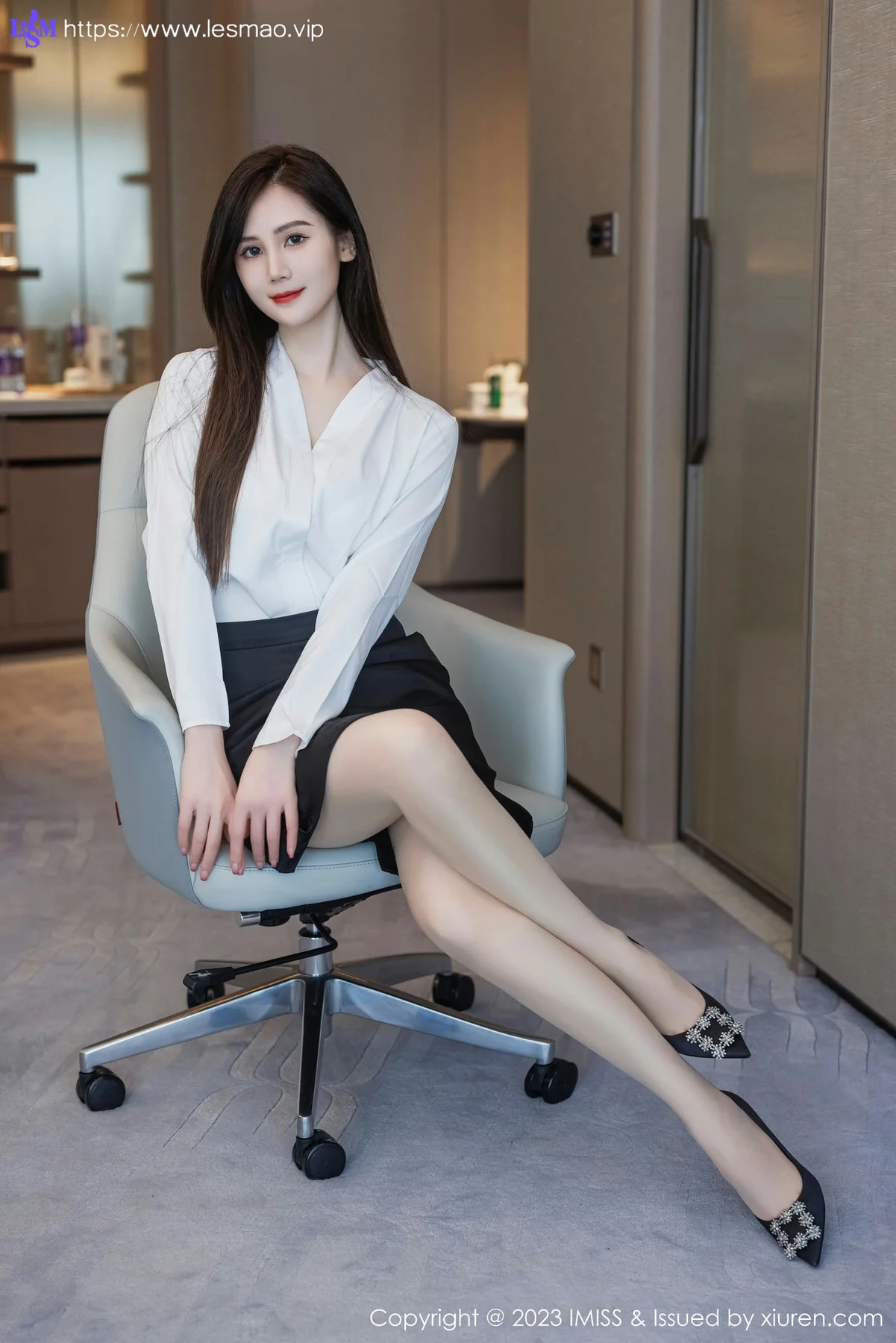 IMiss 爱蜜社 Vol.739 SISY思 黑色Ol性感写真 - 12