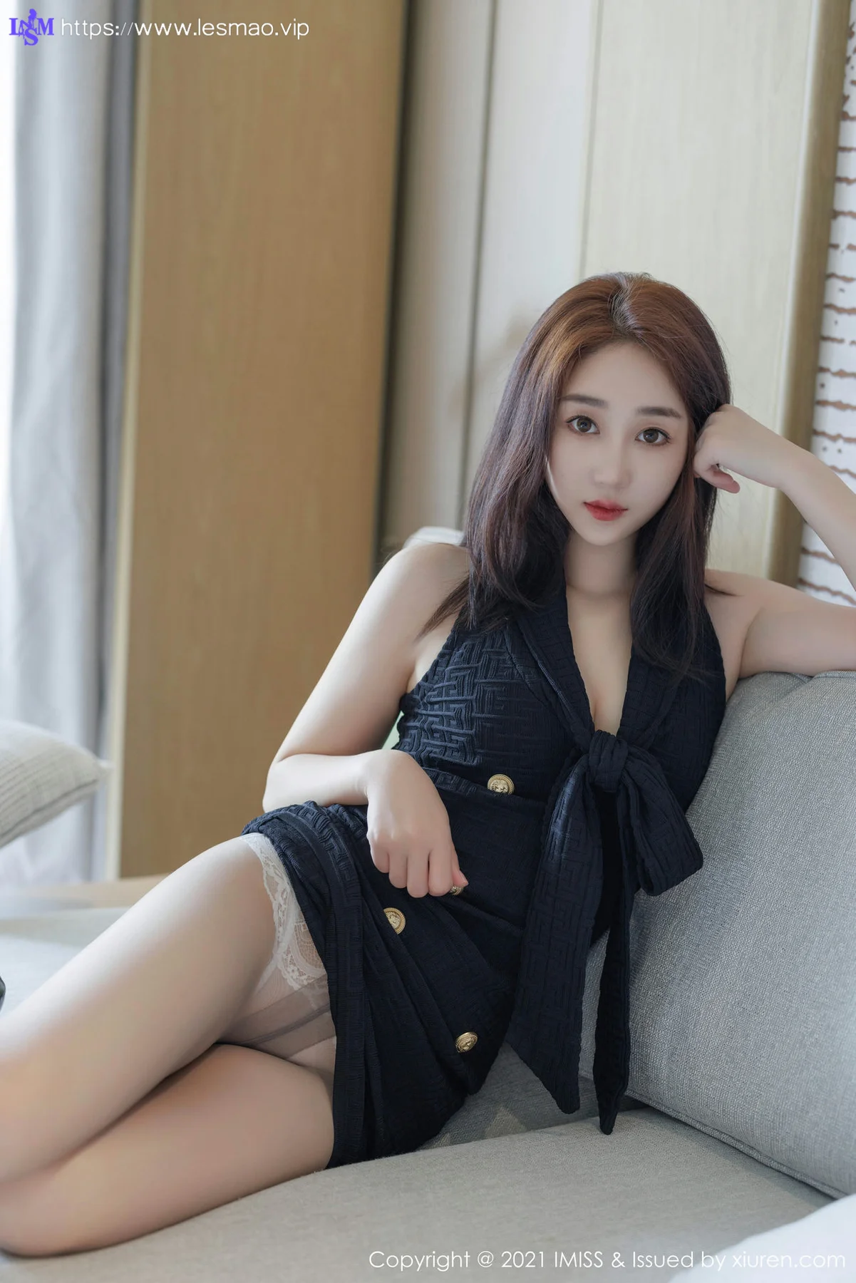 IMiss 爱蜜社 Vol.751 九月生__ 诱人灰丝性感写真 - 12