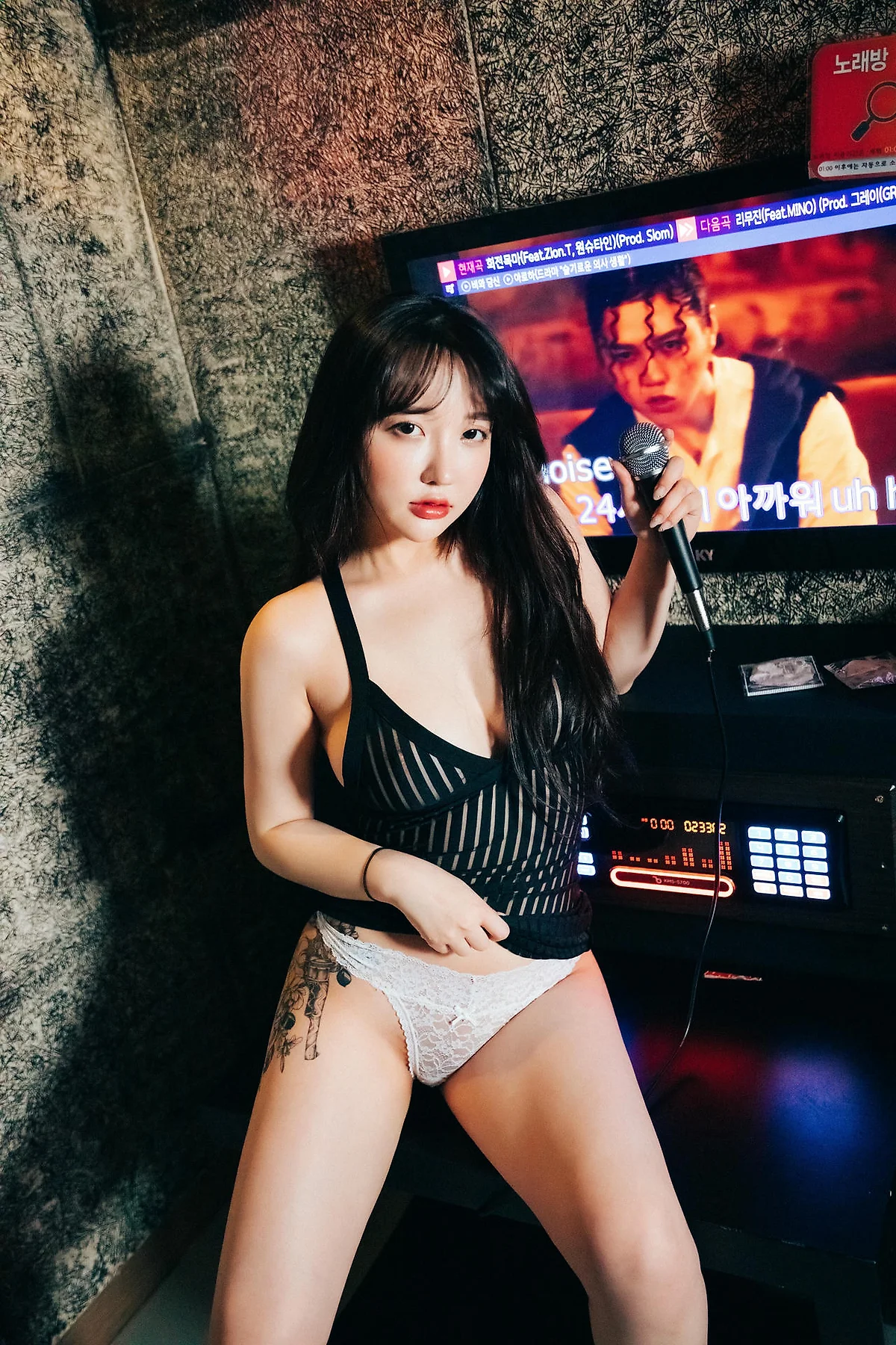 Loozy No.063 Ye Eun黑丝背心蕾丝内裤 - 29