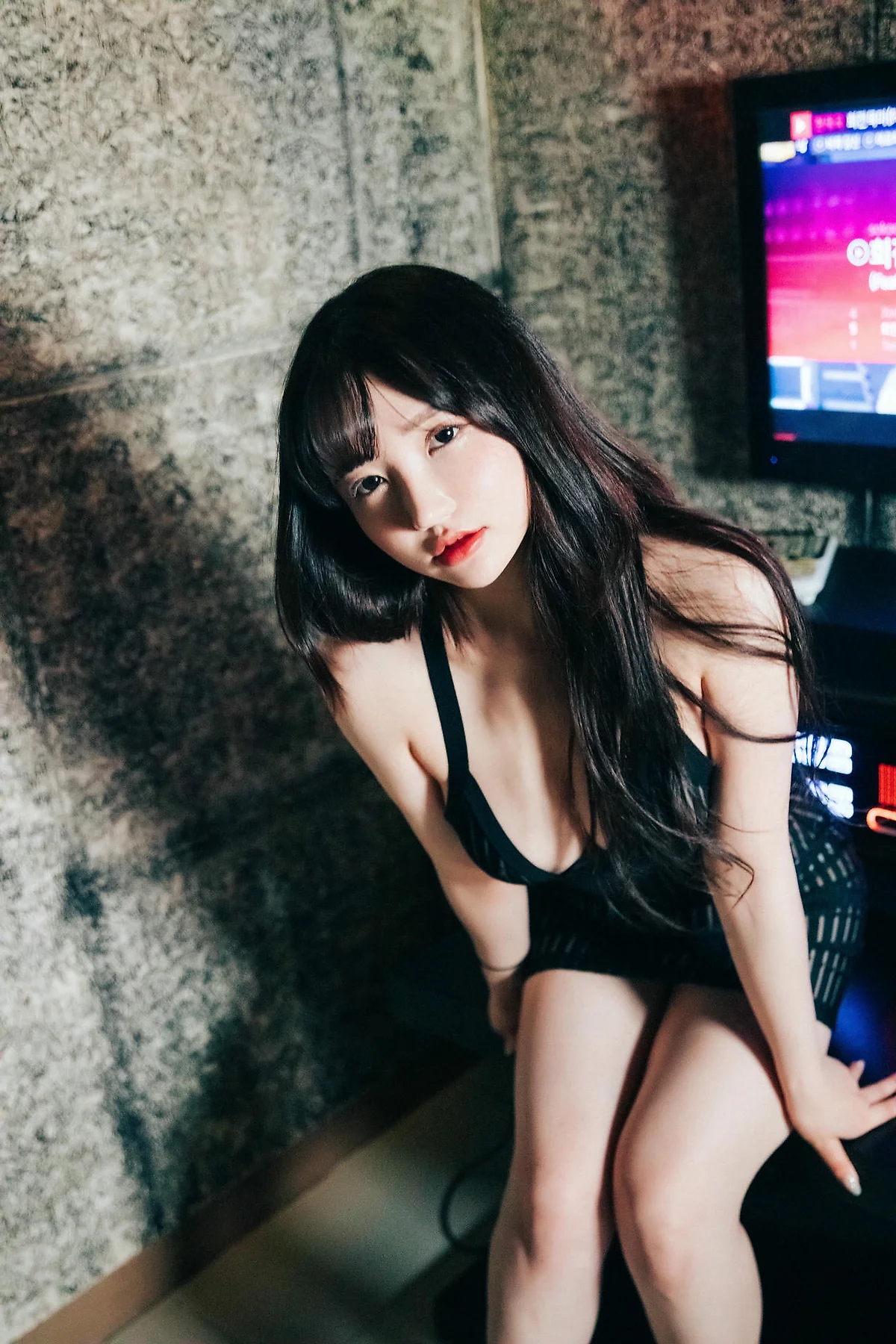 Loozy No.063 Ye Eun黑丝背心蕾丝内裤 - 37