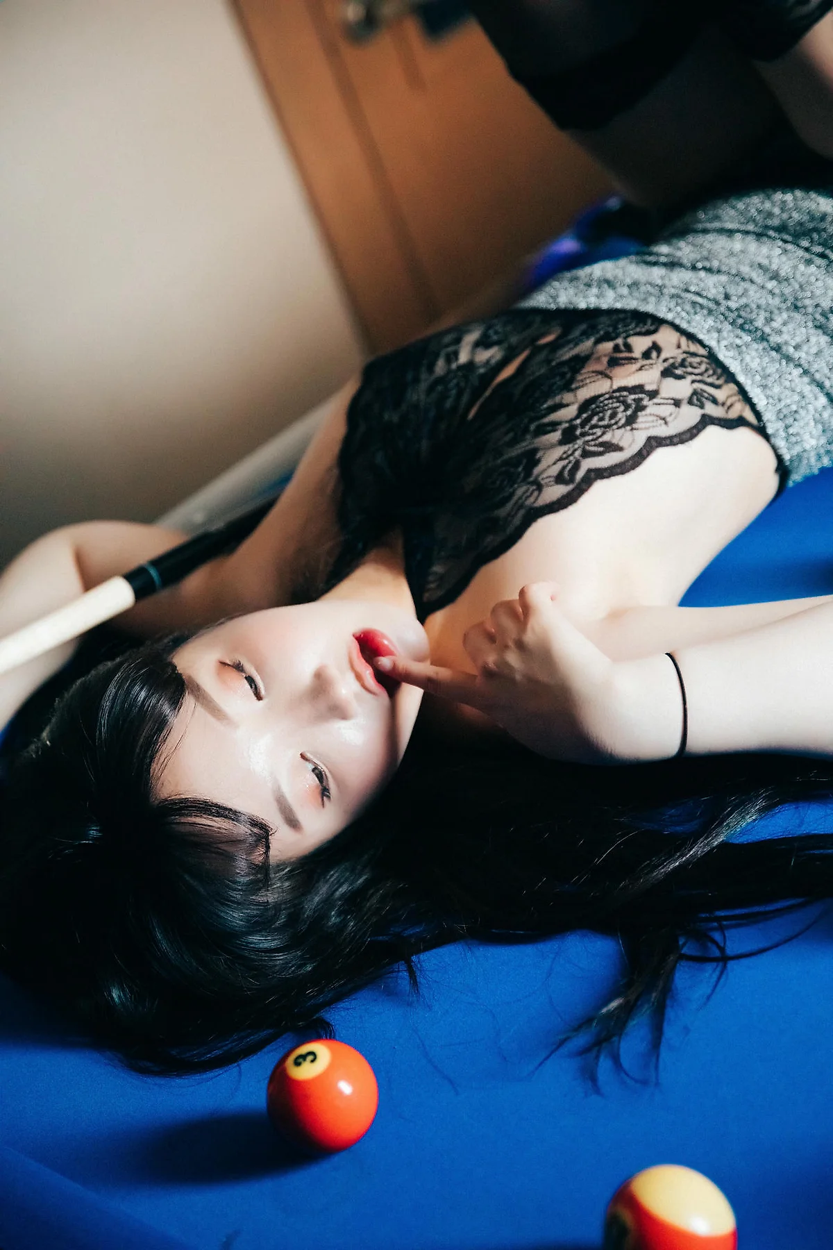 Loozy No.063 Ye Eun黑丝背心蕾丝内裤 - 46