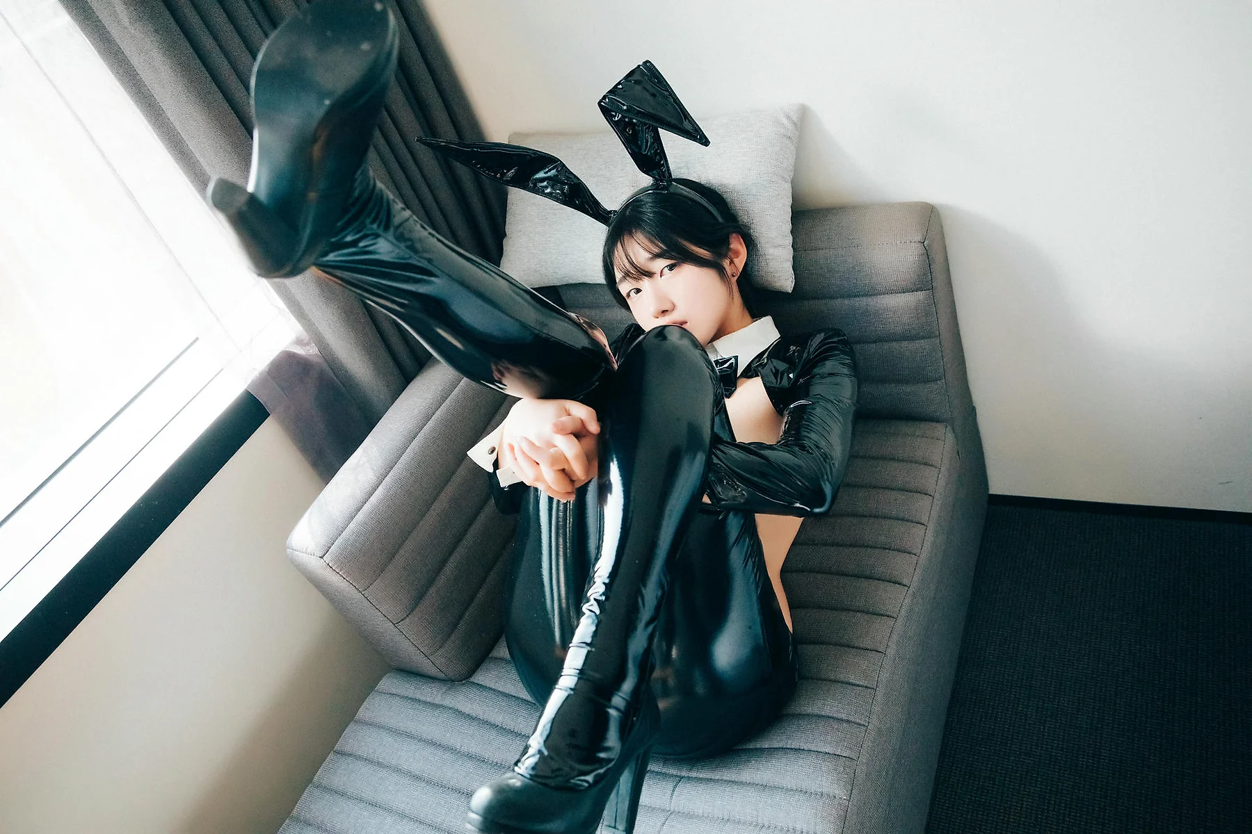 Loozy No.087 Sonson 兔女郎乳贴皮裤套图 - 20