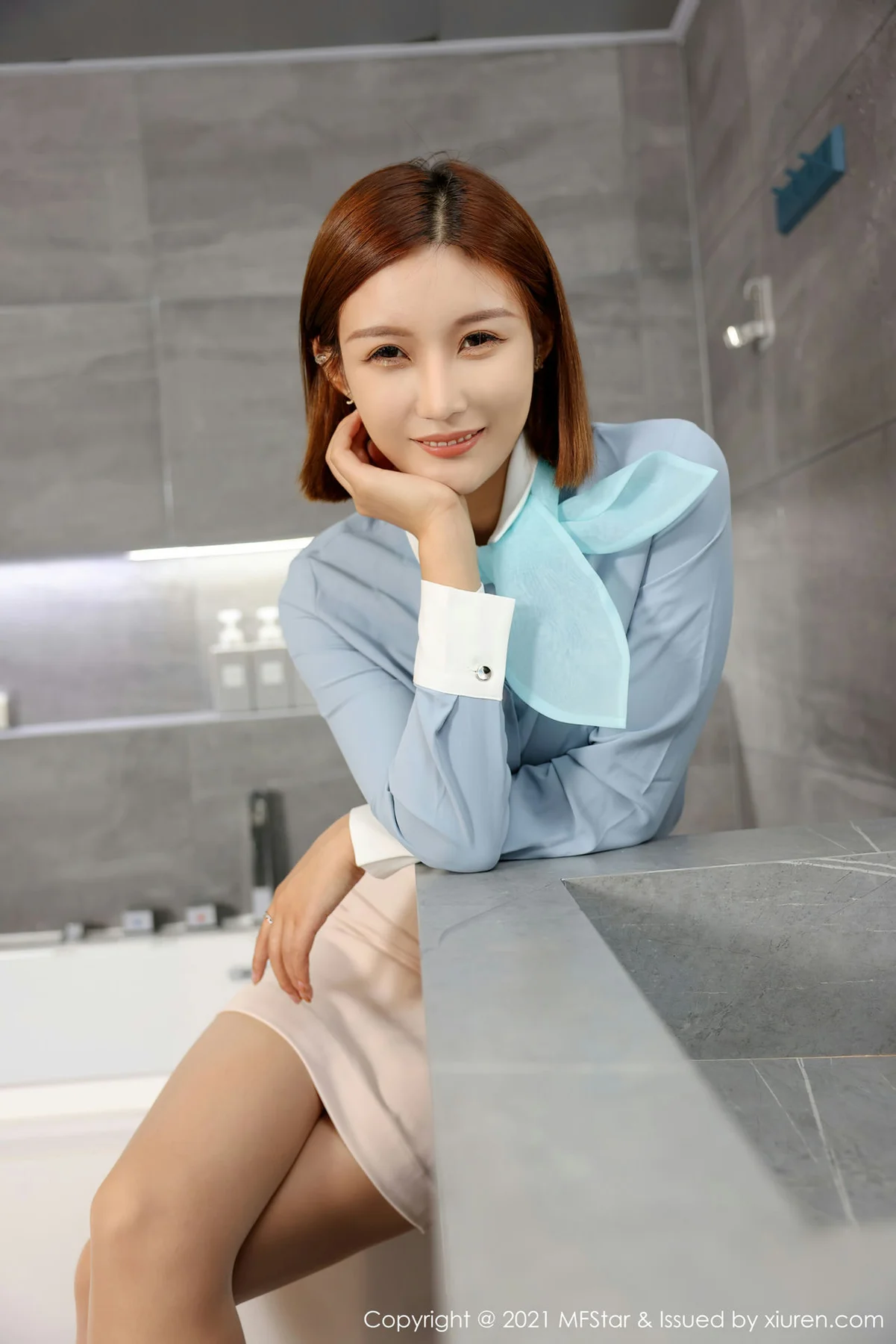 MFStar 模范学院 Vol.537 短发美女 王蜜 新人模特首套写真 - 21
