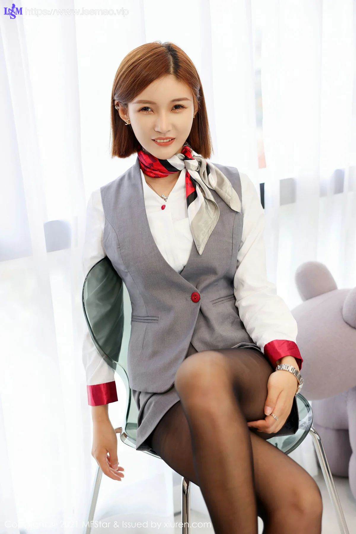 MFStar 模范学院 Vol.539 新人模特短发美女 王蜜 第二套写真 - 13