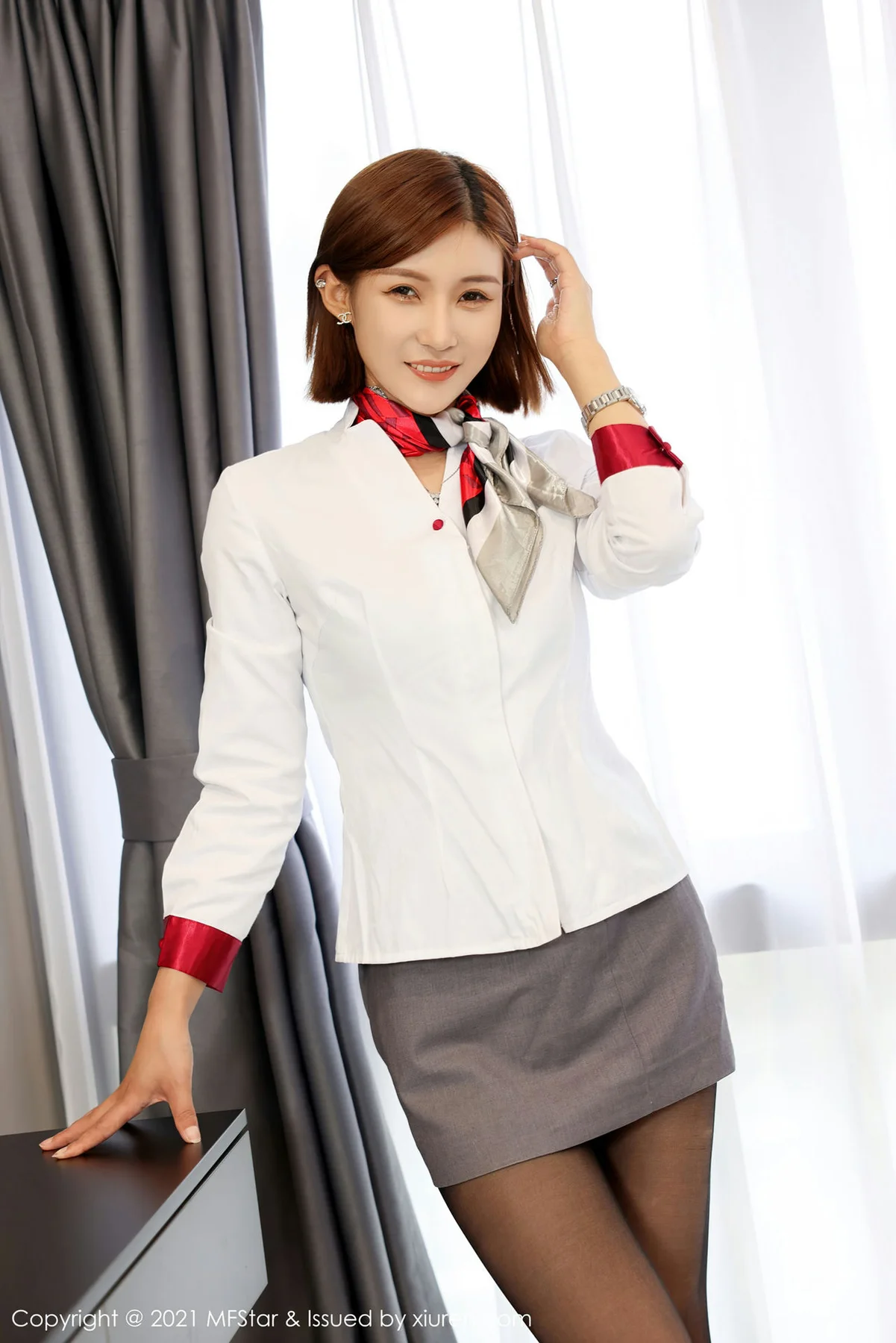 MFStar 模范学院 Vol.539 新人模特短发美女 王蜜 第二套写真 - 26