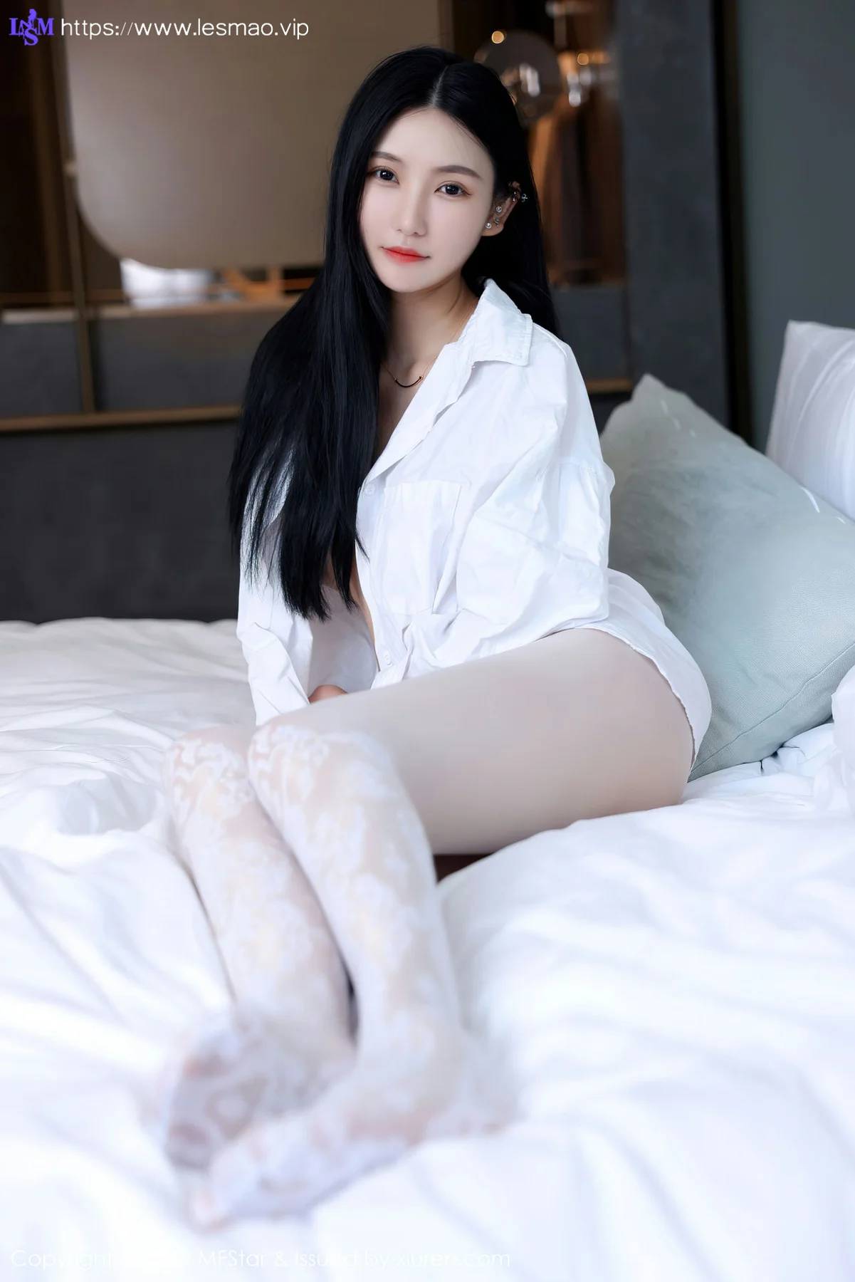 MFStar 模范学院 Vol.565 白色蛇纹丝袜 小米XM 首套写真 - 19