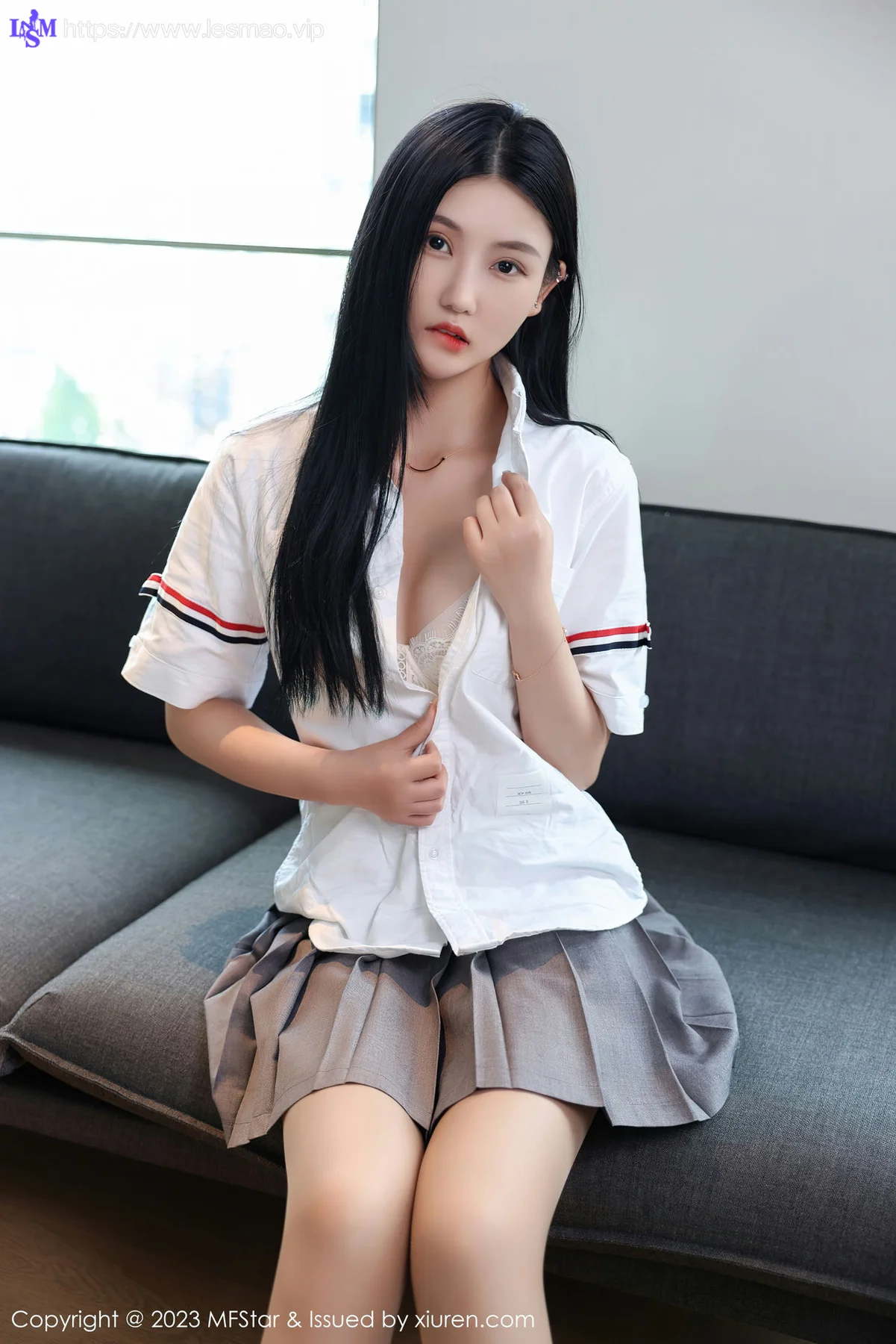 MFStar 模范学院 Vol.578 Ai西西里 白色蕾丝内衣写真 - 18