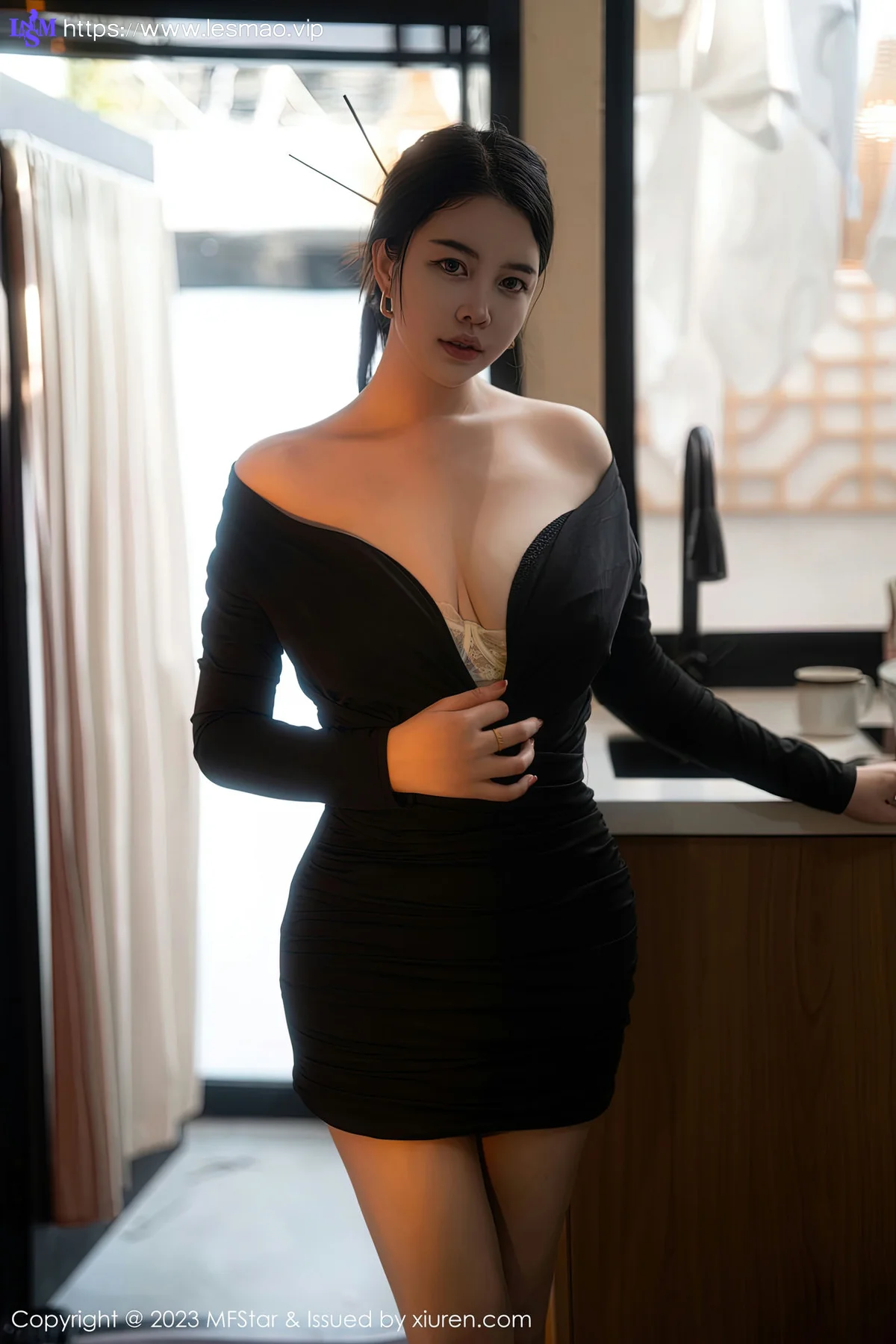 MFStar 模范学院 Vol.596 樱桃小犊子 魅惑黑丝性感写真3 - 23