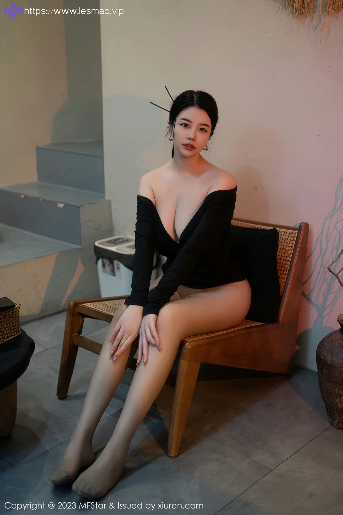 MFStar 模范学院 Vol.596 樱桃小犊子 魅惑黑丝性感写真3 - 38