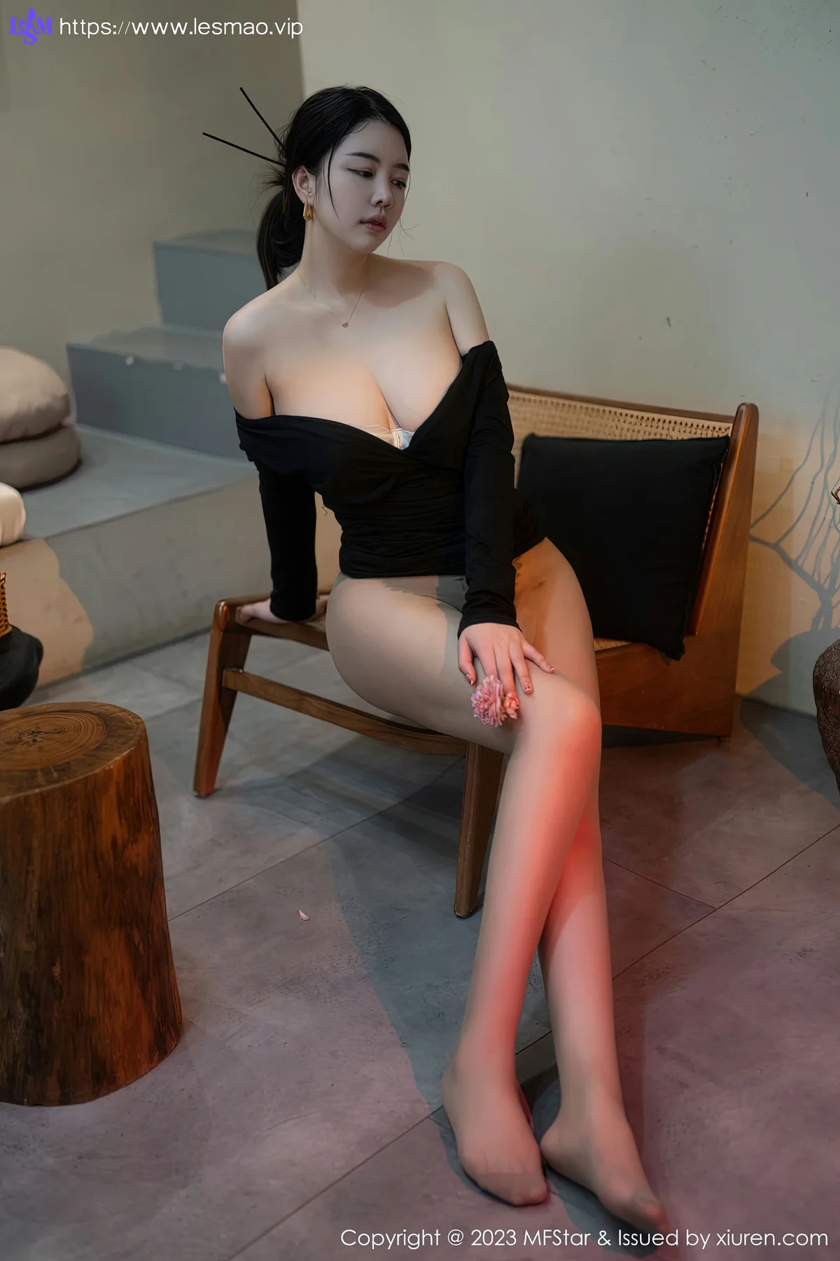 MFStar 模范学院 Vol.596 樱桃小犊子 魅惑黑丝性感写真3 - 48