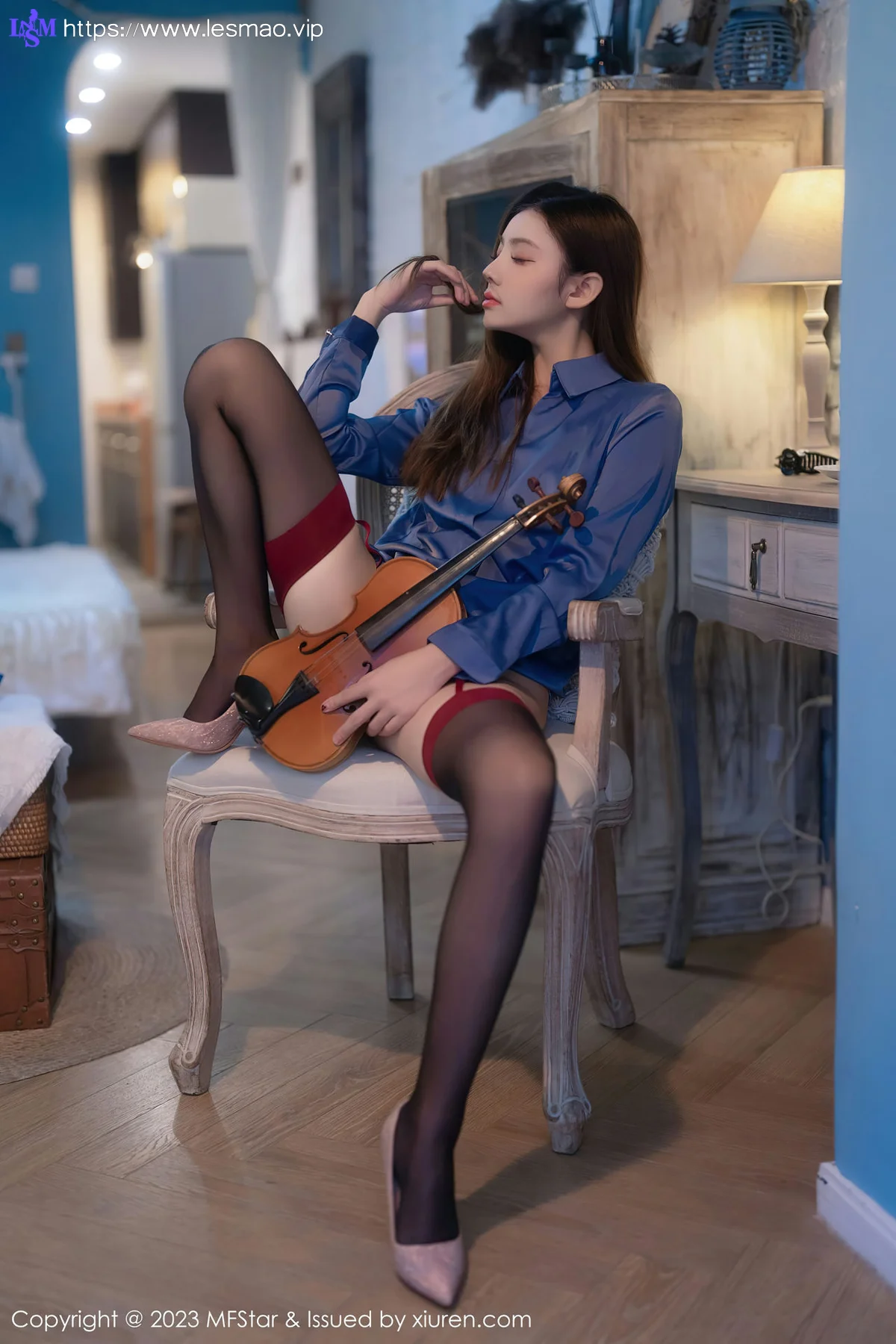 MFStar 模范学院 Vol.610 加朵babe 魅惑黑丝性感写真 - 28