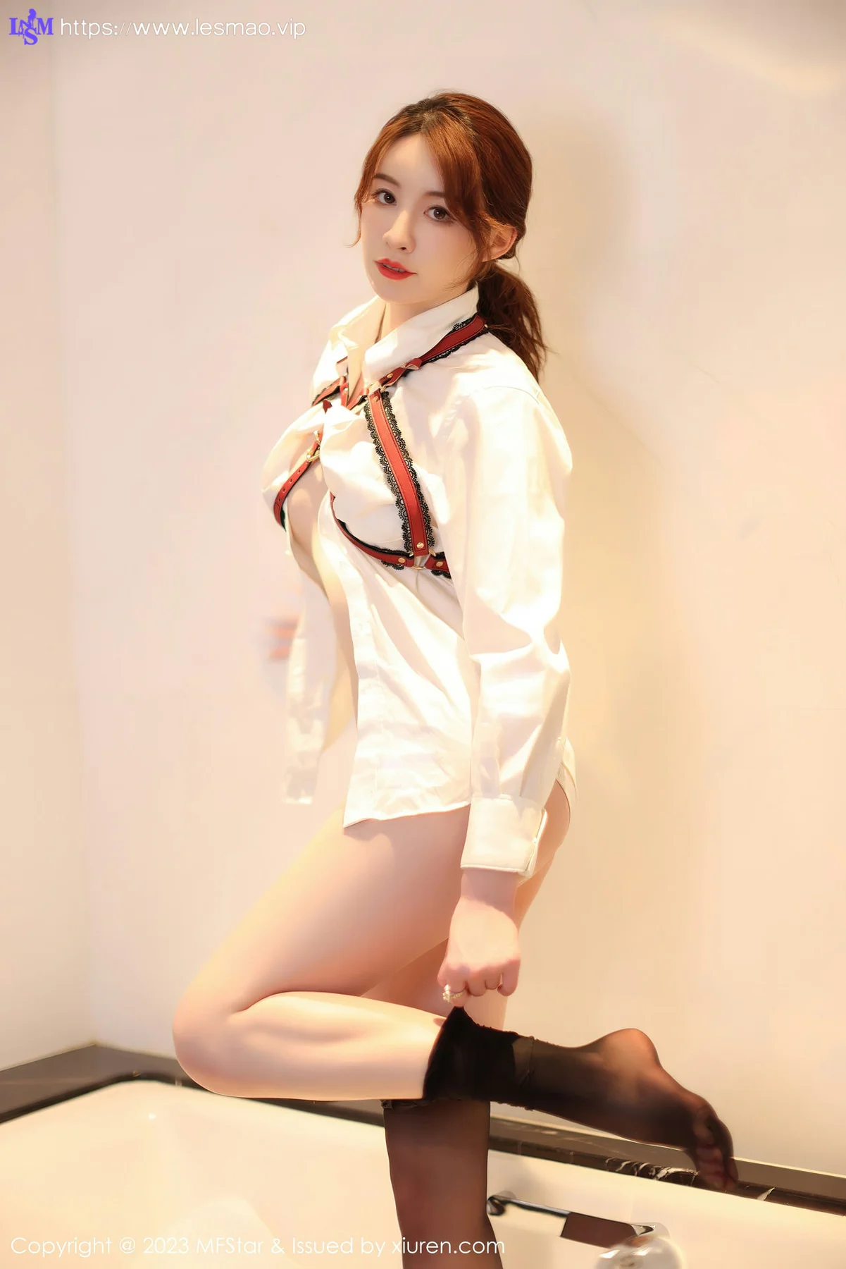 MFStar 模范学院 Vol.615 yoo优优 魅惑黑丝衣写真 - 32