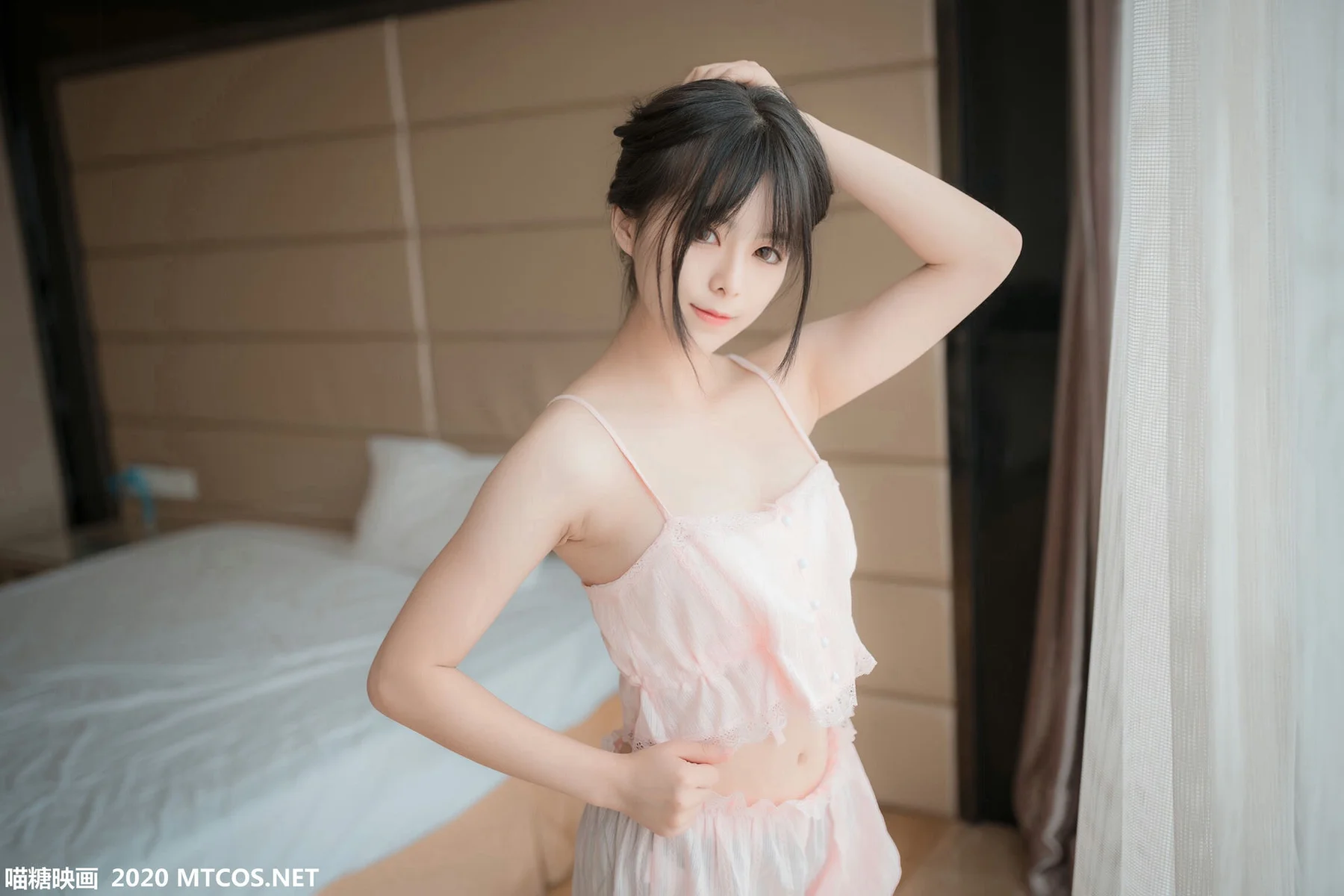MTYH 喵糖映画 Vol.104  粉色吊带睡衣 - 23