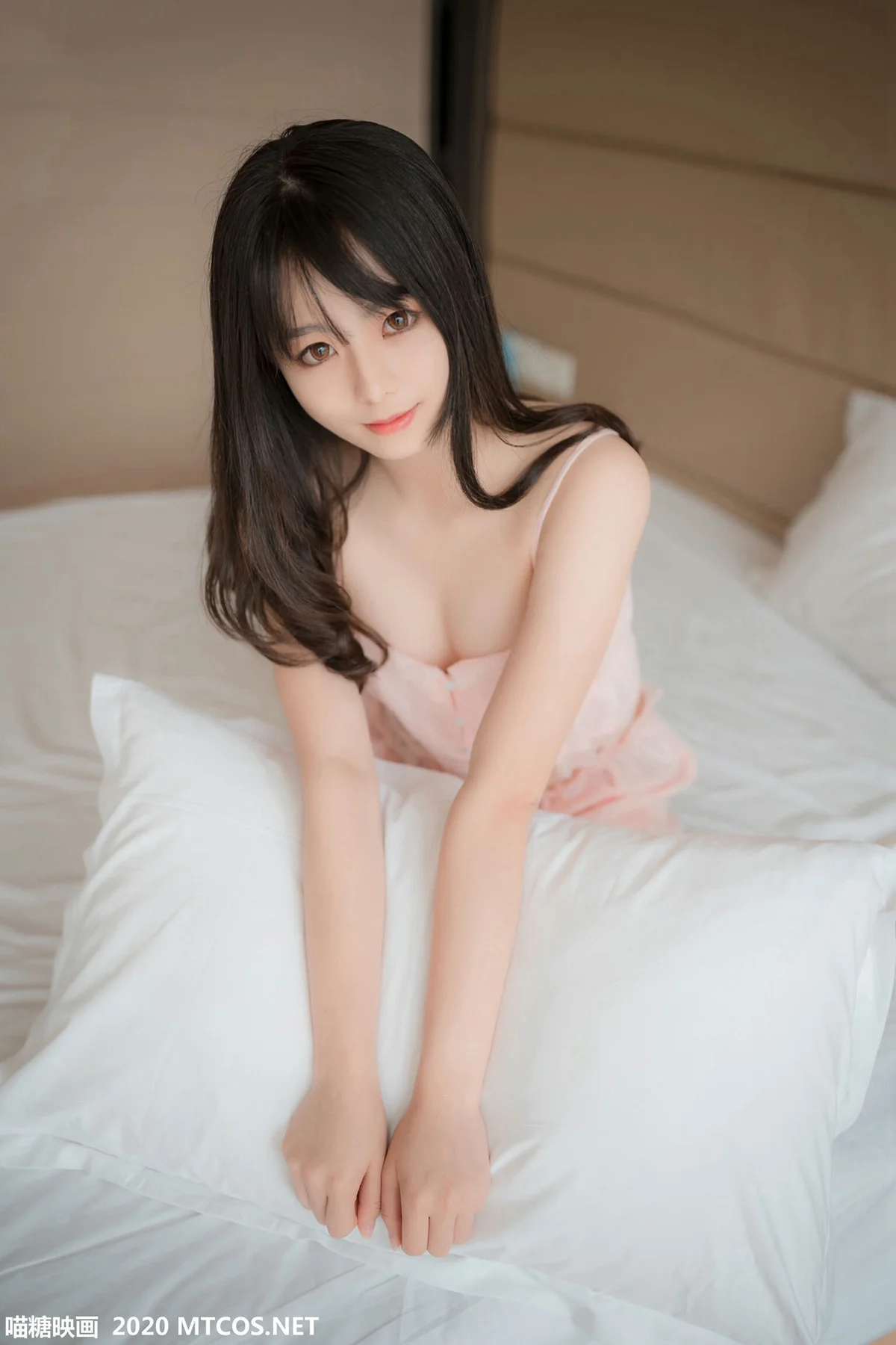 MTYH 喵糖映画 Vol.104  粉色吊带睡衣 - 25
