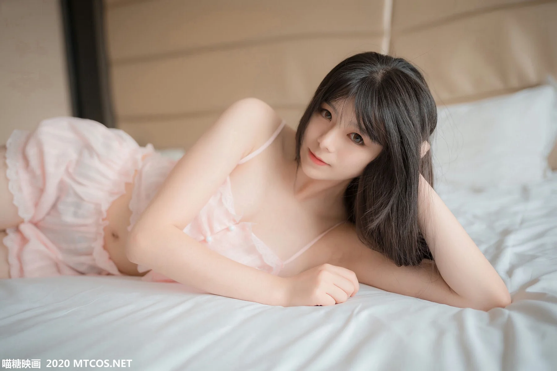 MTYH 喵糖映画 Vol.104  粉色吊带睡衣 - 27