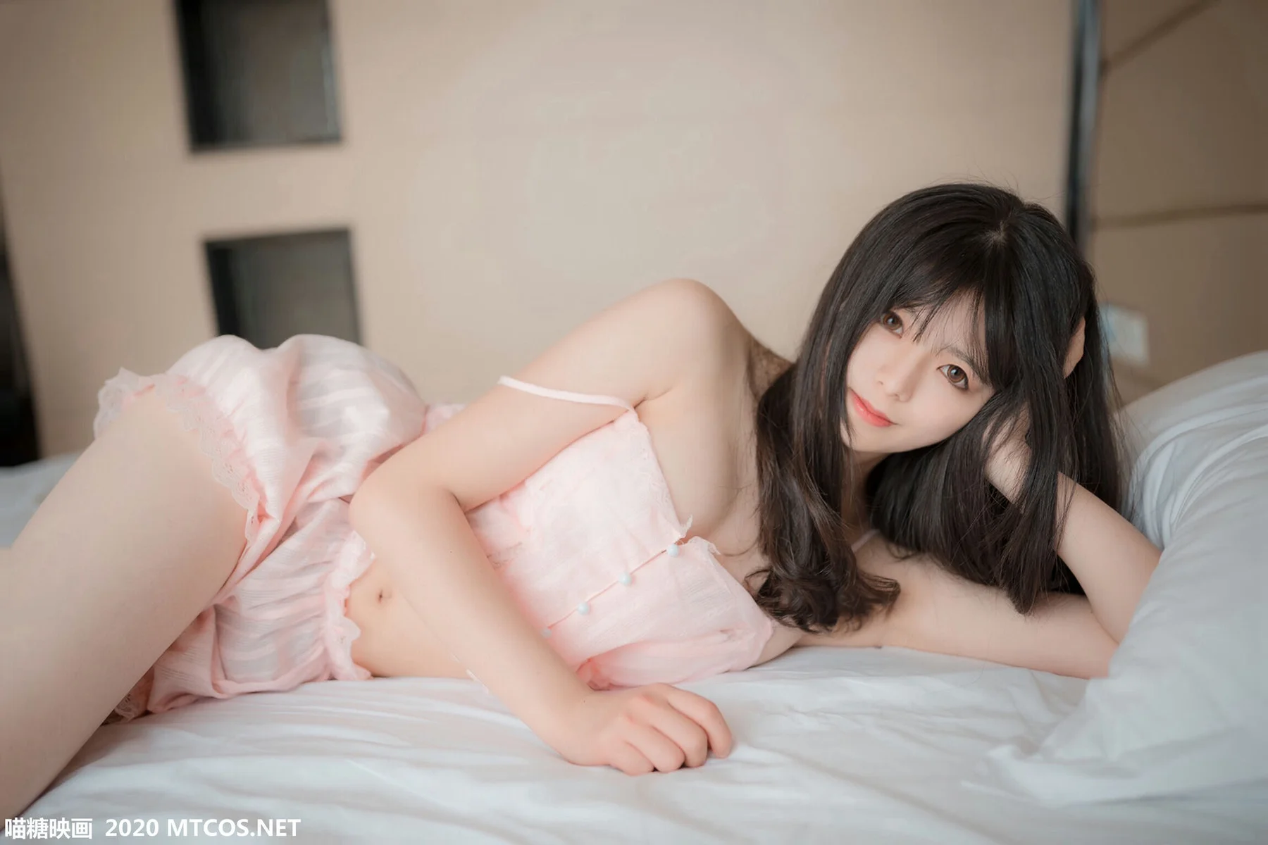 MTYH 喵糖映画 Vol.104  粉色吊带睡衣 - 30