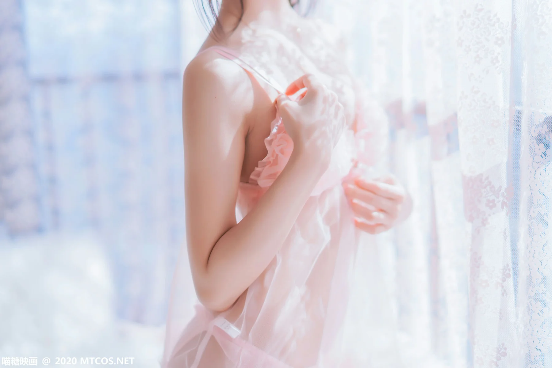MTYH 喵糖映画 Vol.189  粉系轻纱 马尾少女 - 14