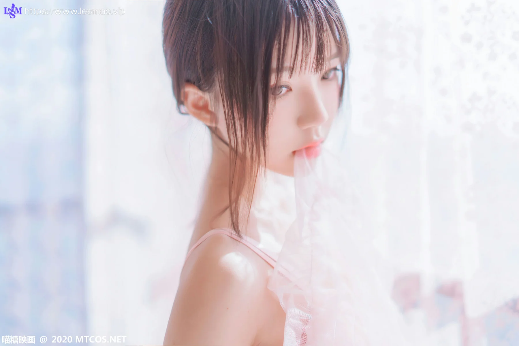 MTYH 喵糖映画 Vol.189  粉系轻纱 马尾少女 - 17