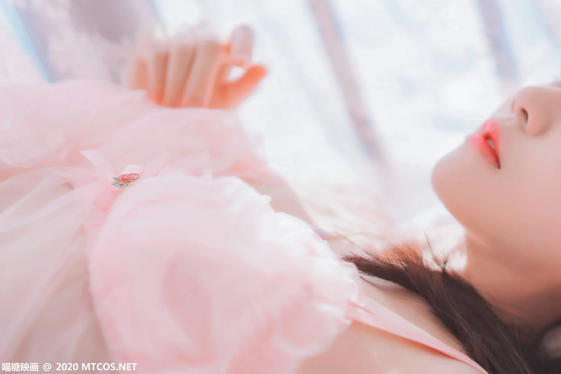 MTYH 喵糖映画 Vol.189  粉系轻纱 马尾少女 - 22