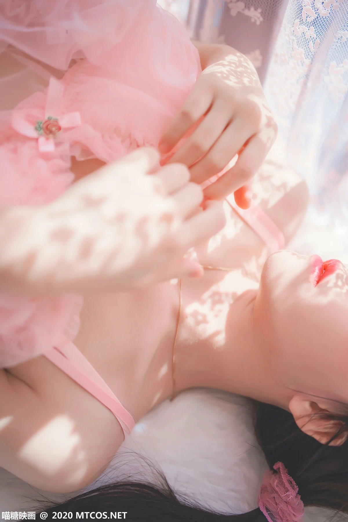 MTYH 喵糖映画 Vol.189  粉系轻纱 马尾少女 - 26