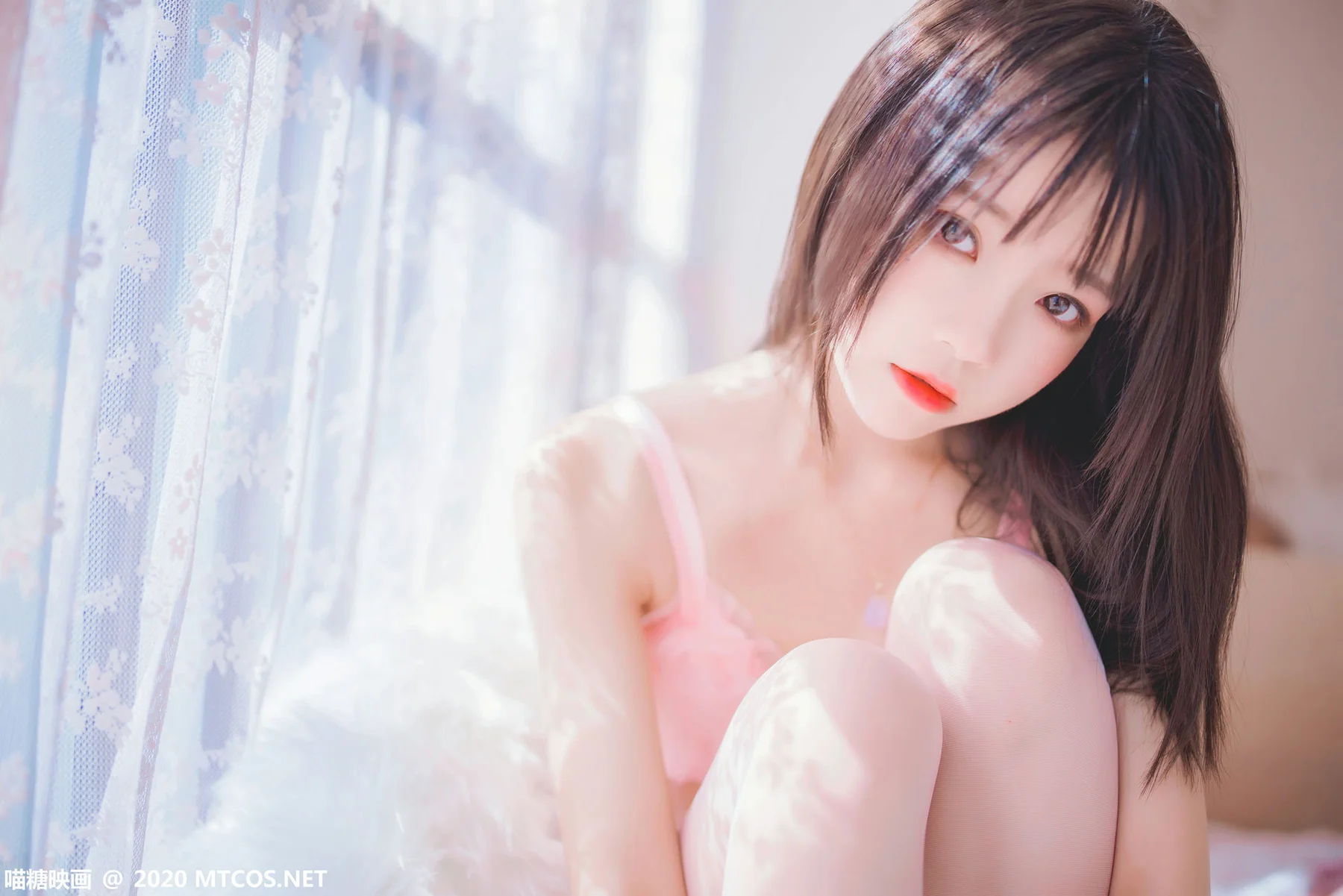 MTYH 喵糖映画 Vol.189  粉系轻纱 马尾少女 - 30
