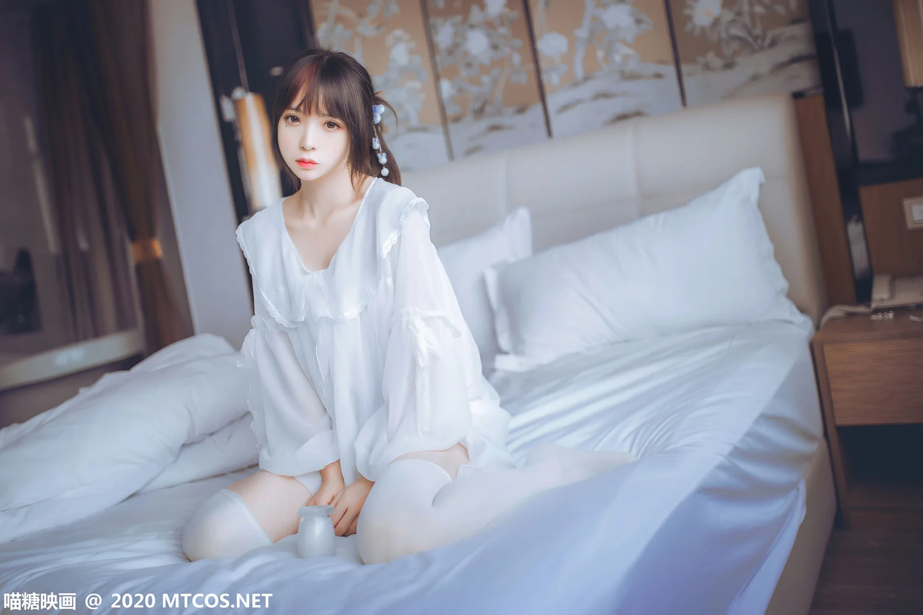 MTYH 喵糖映画 Vol.204  纯白睡裙 - 12